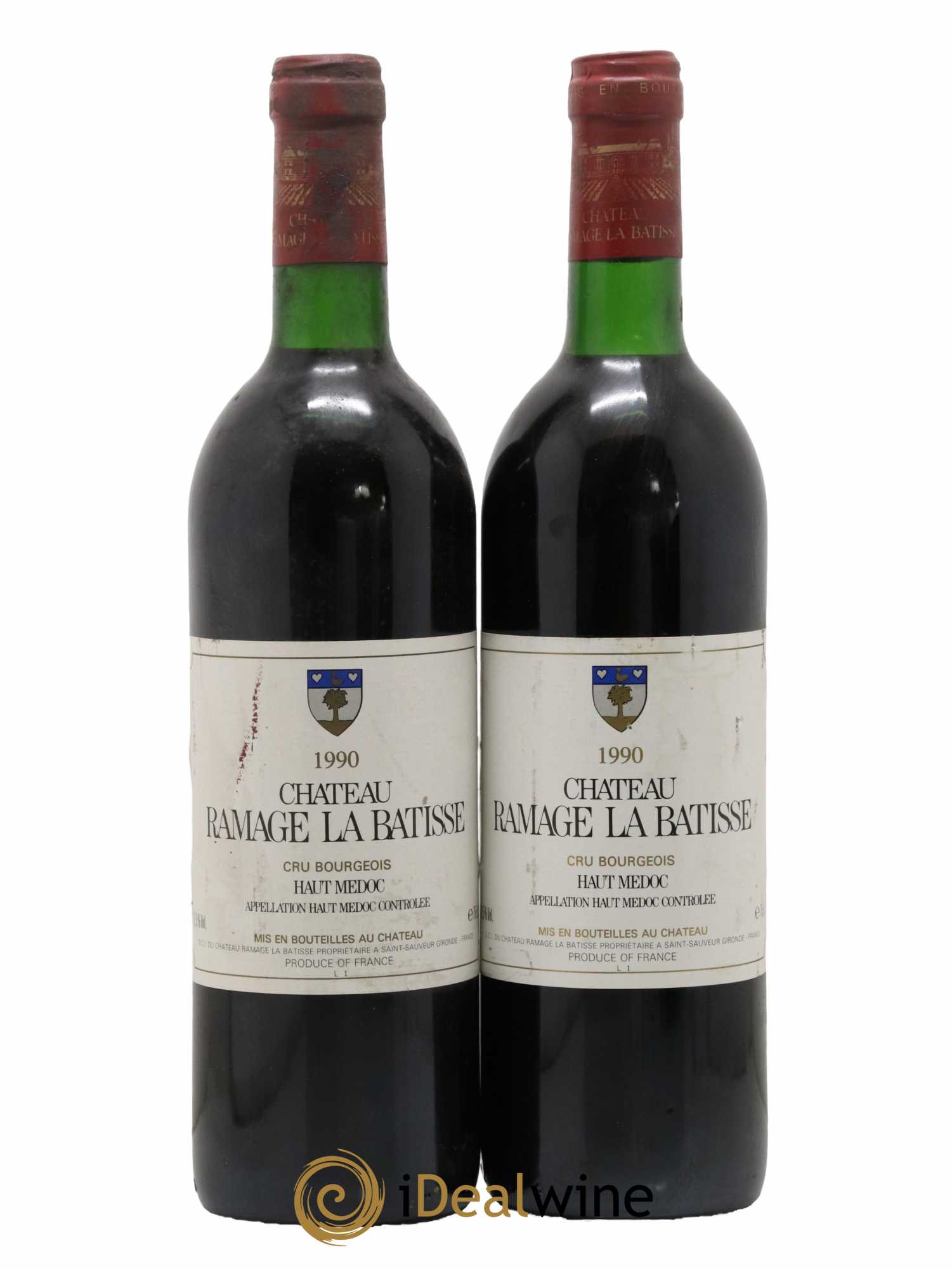 Haut Médoc Château Ramage La Batisse 1990 - Lot de 2 bouteilles - 0