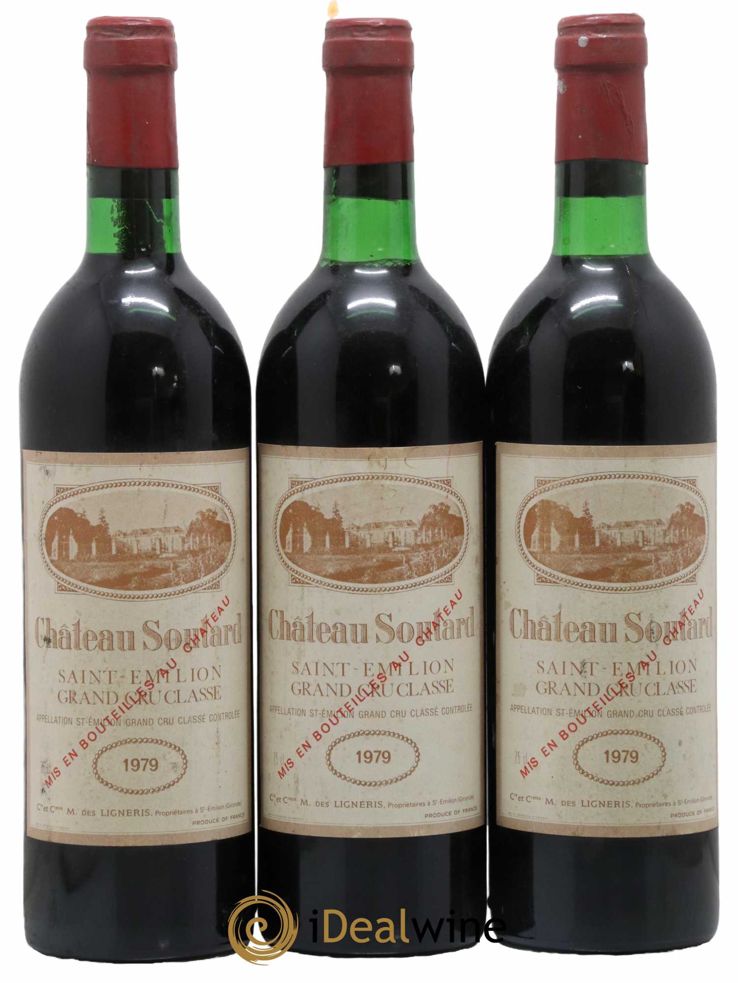 Château Soutard Grand Cru Classé 1979 - Lot de 3 bouteilles - 0