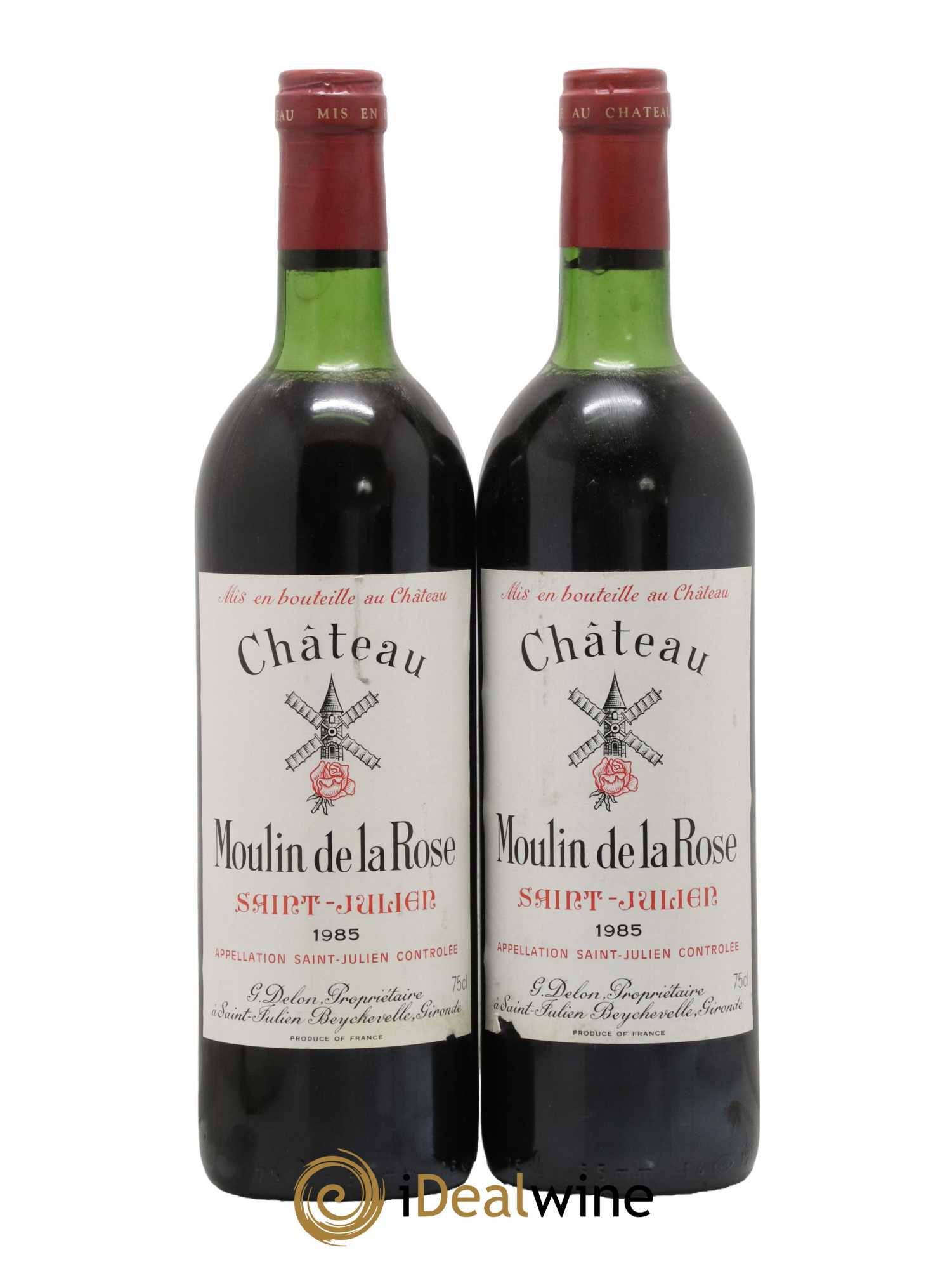 Château Moulin de la Rose Cru Bourgeois 1985 - Lot de 2 bouteilles - 0