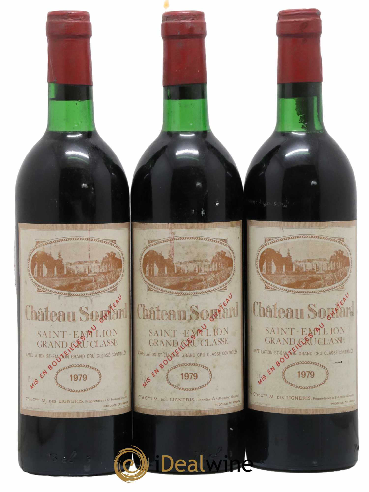 Château Soutard Grand Cru Classé 1979 - Lot de 3 bouteilles - 0