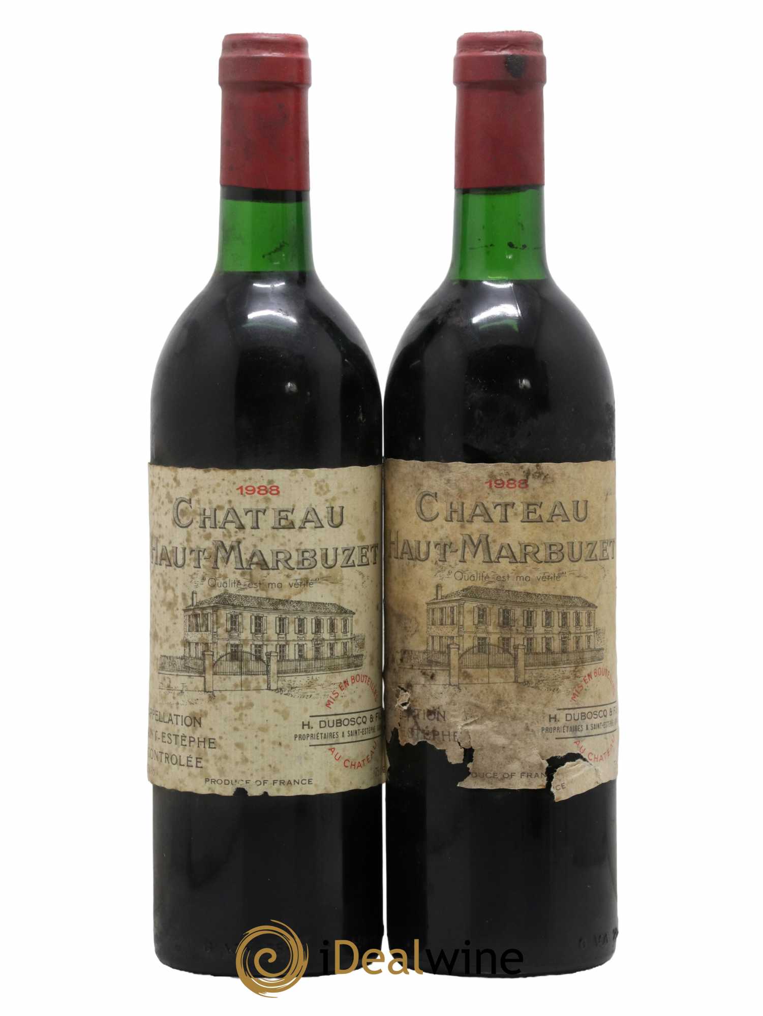 Château Haut Marbuzet 1988 - Lot de 2 bouteilles - 0