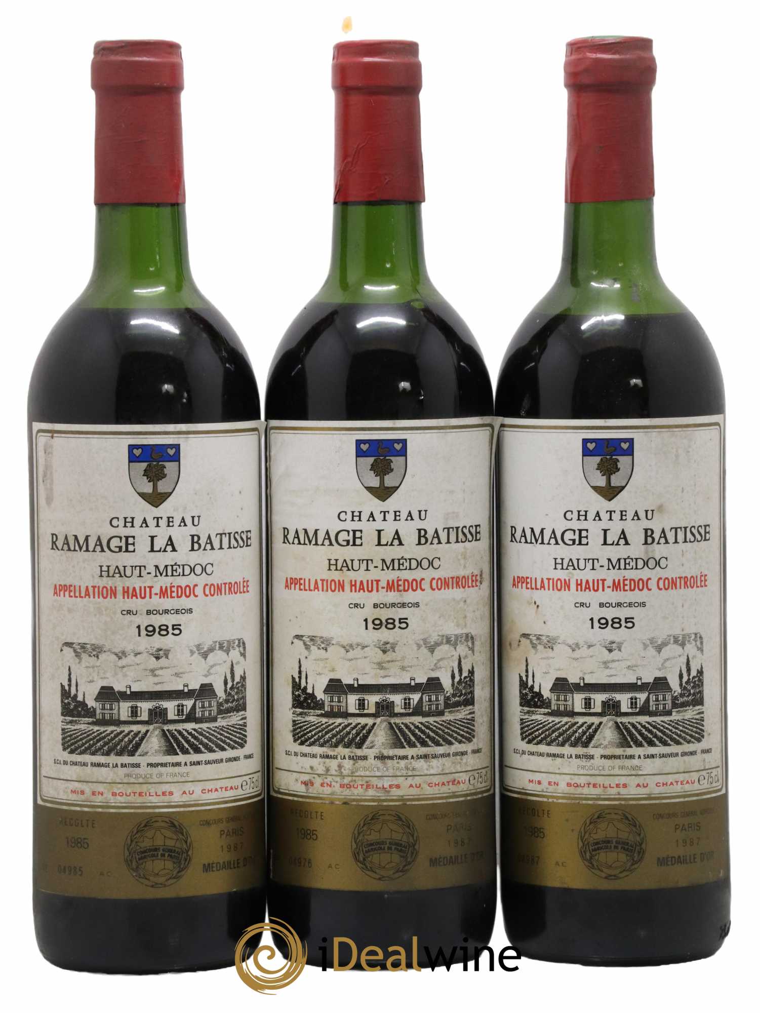 Château Ramage la Bâtisse Cru Bourgeois 1985 - Lot de 3 bouteilles - 0