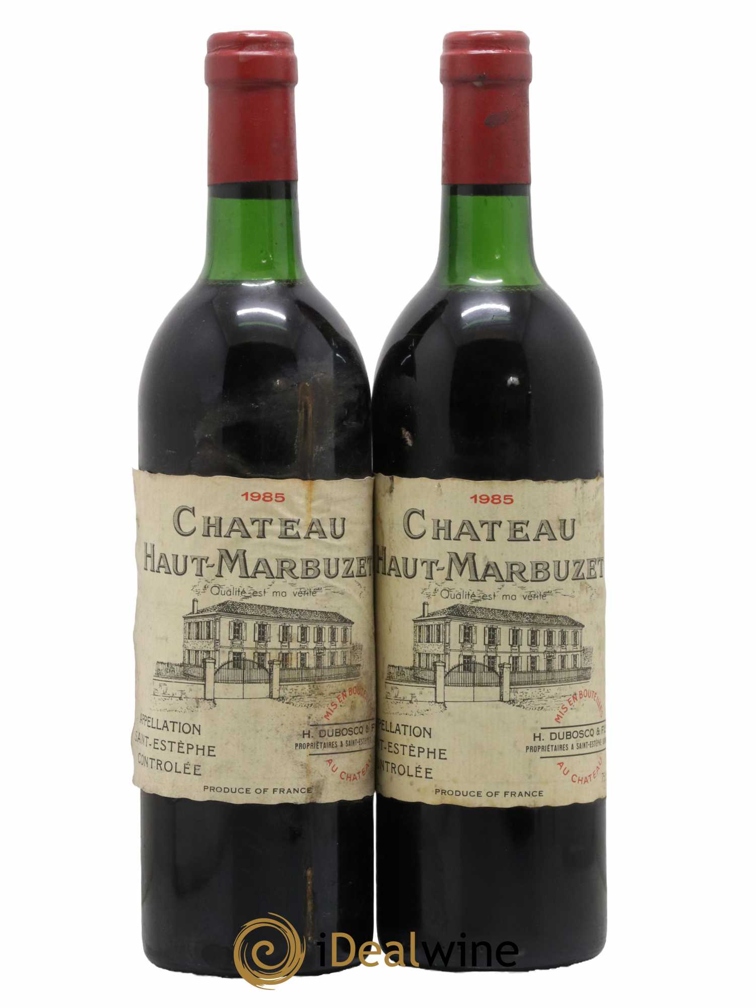 Château Haut Marbuzet 1985 - Lot de 2 bouteilles - 0