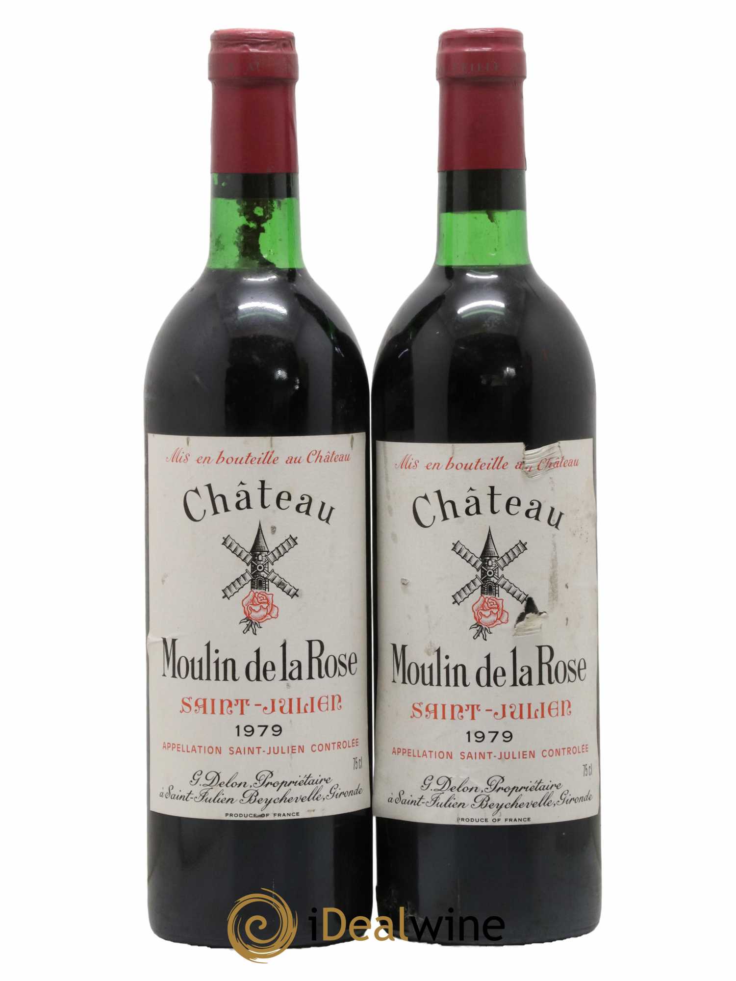 Château Moulin de la Rose Cru Bourgeois 1979 - Lot de 2 bouteilles - 0