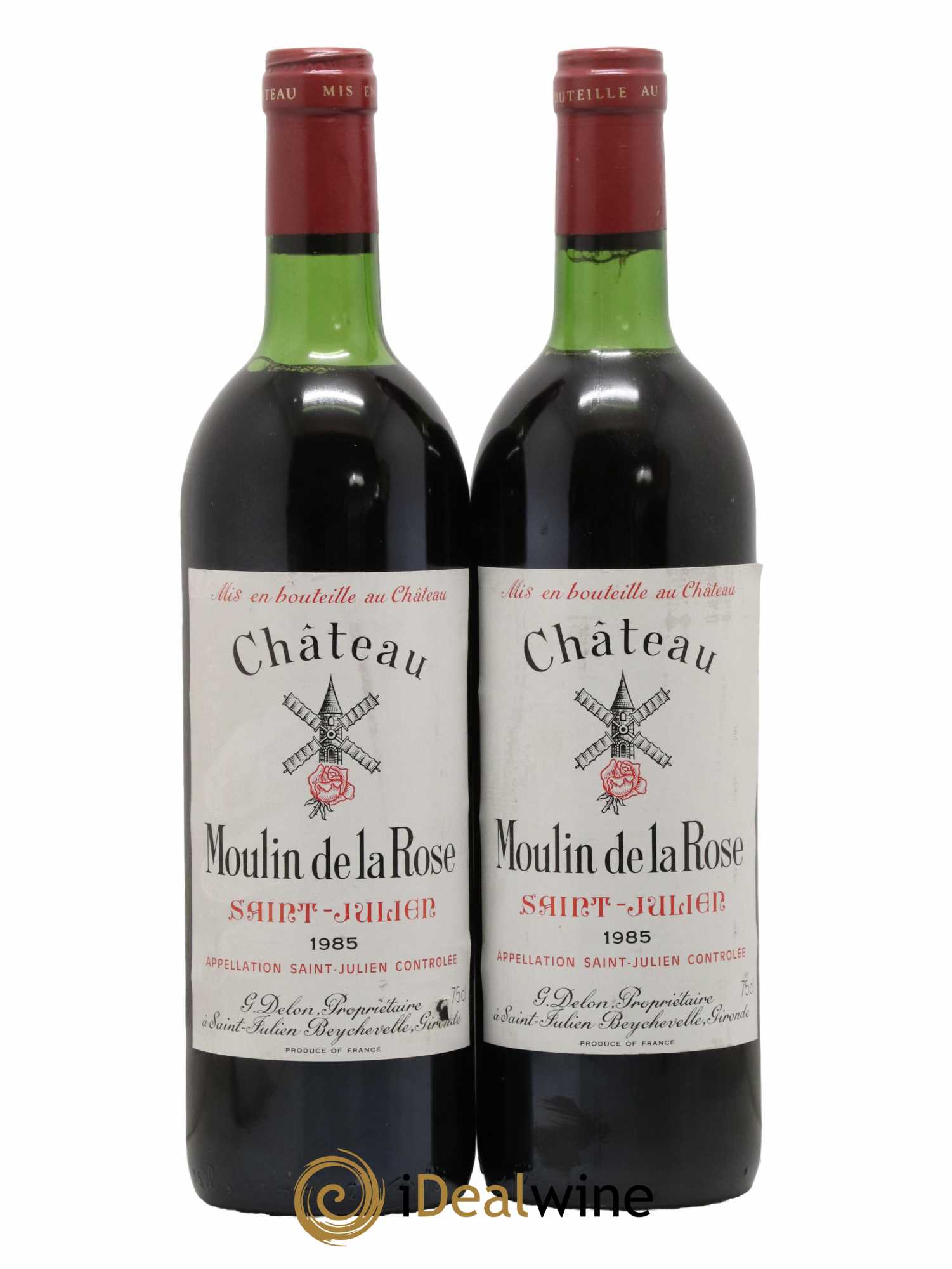 Château Moulin de la Rose Cru Bourgeois 1985 - Lot de 2 bouteilles - 0