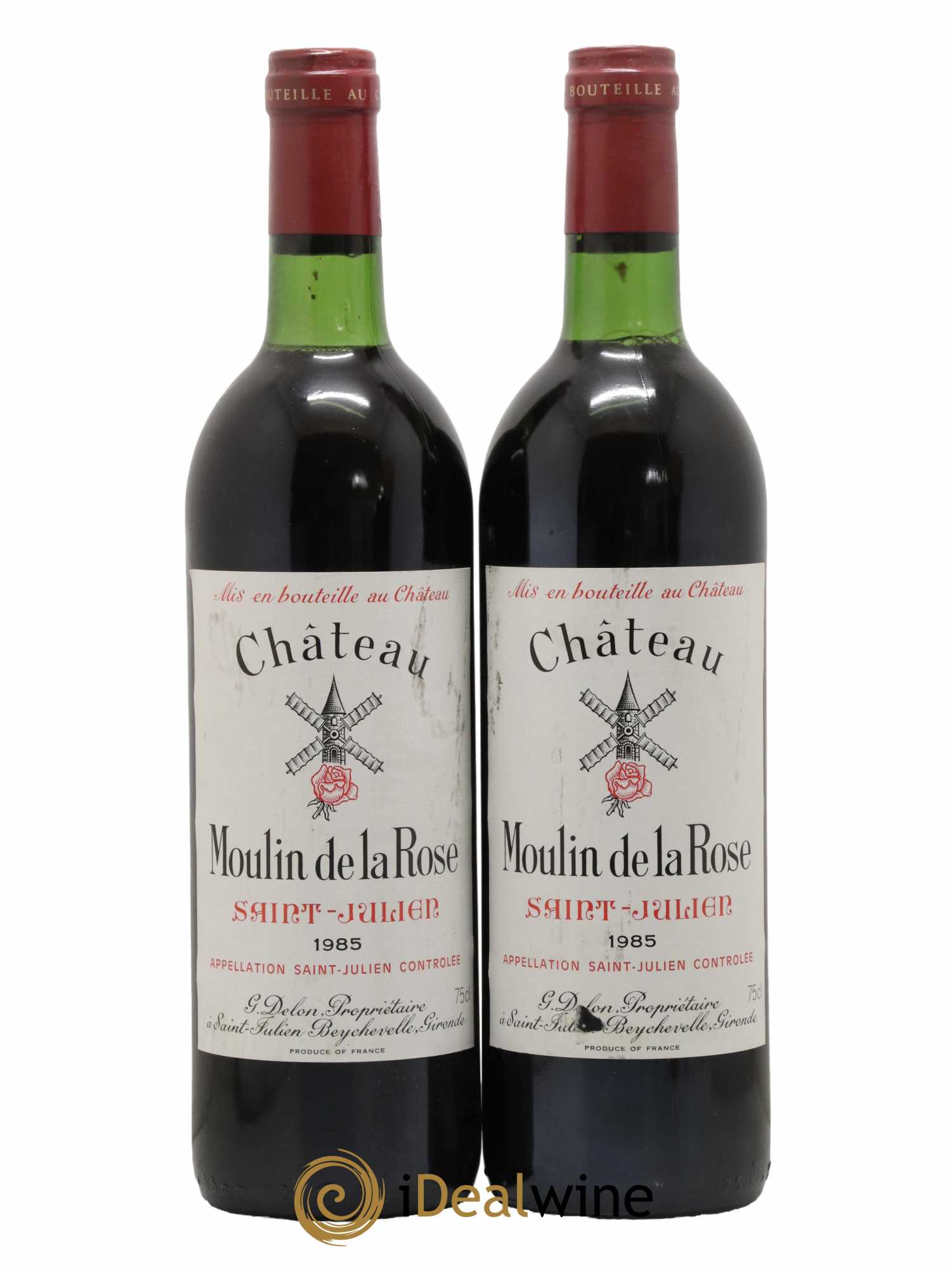 Château Moulin de la Rose Cru Bourgeois 1985 - Lot de 2 bouteilles - 0