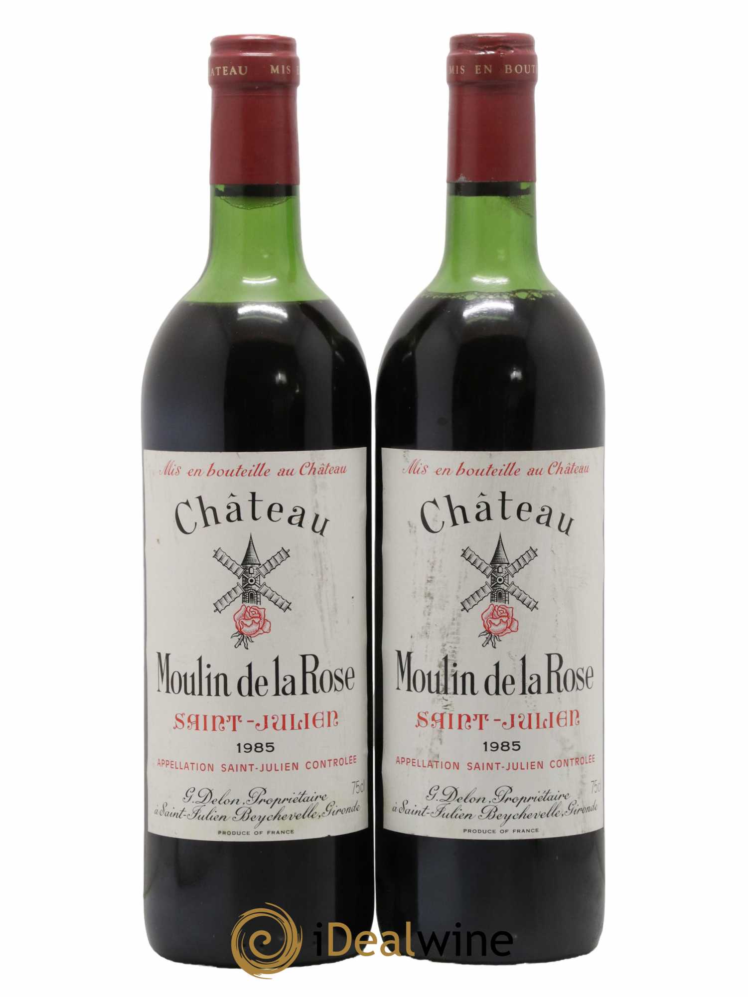 Château Moulin de la Rose Cru Bourgeois 1985 - Lot de 2 bouteilles - 0