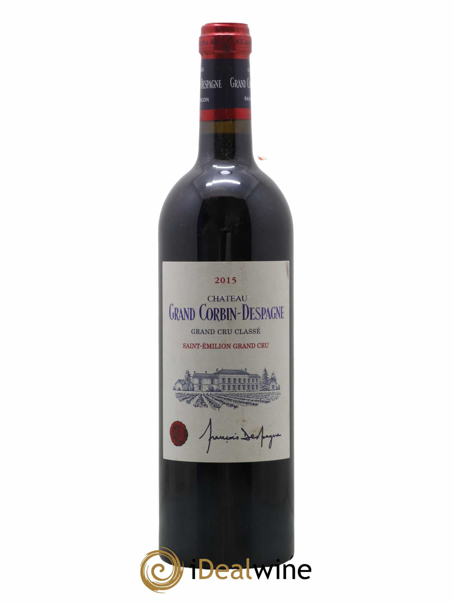 Château Grand Corbin Despagne Grand Cru Classé 2015 - Lot de 1 bouteille - 0
