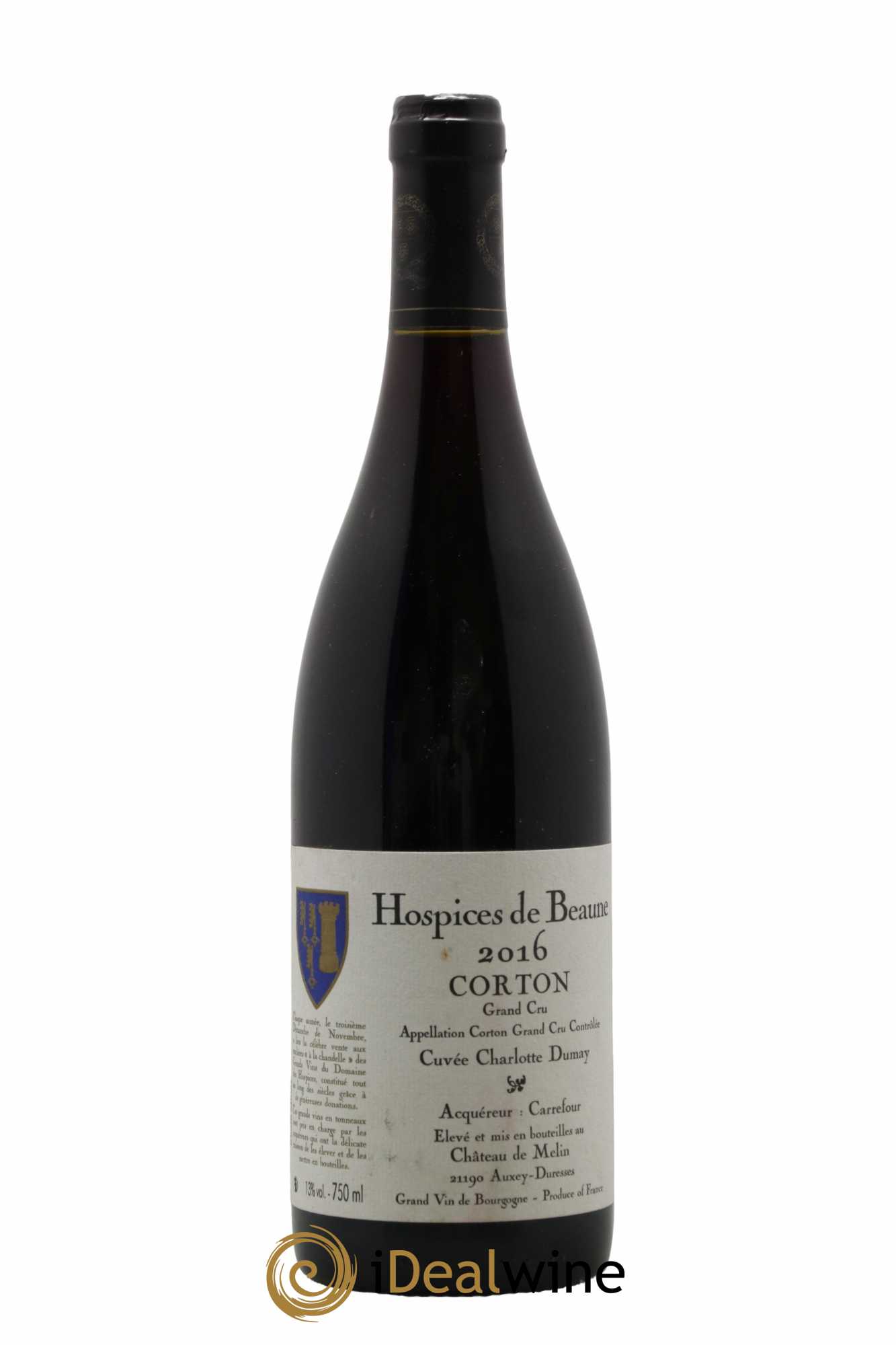 Corton Grand Cru Cuvée Charlotte Dumay Hospices de Beaune Château de Melin 2016 - Lot de 1 bouteille - 0