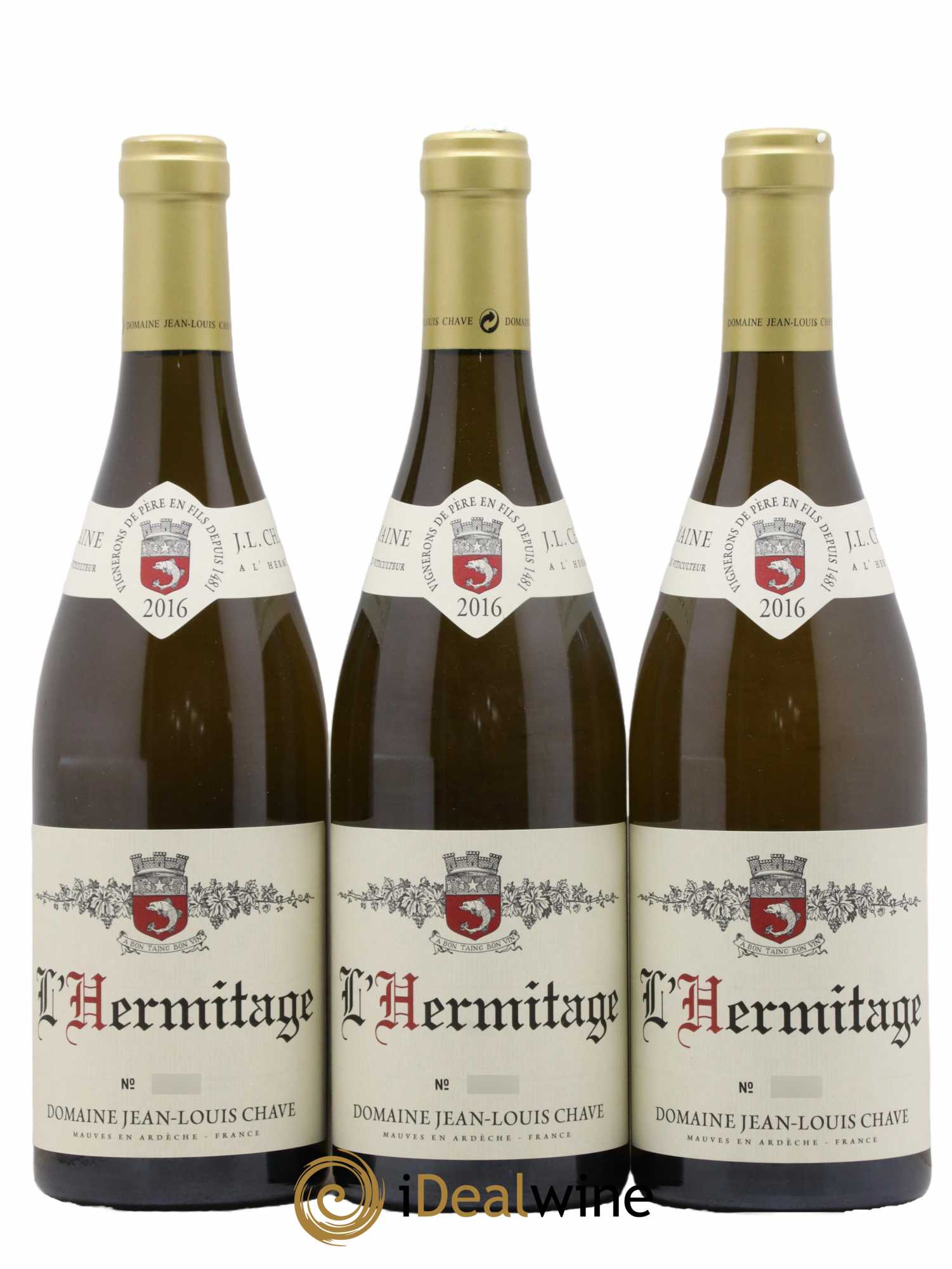 Hermitage Jean-Louis Chave 2016 - Lot de 3 bouteilles - 0