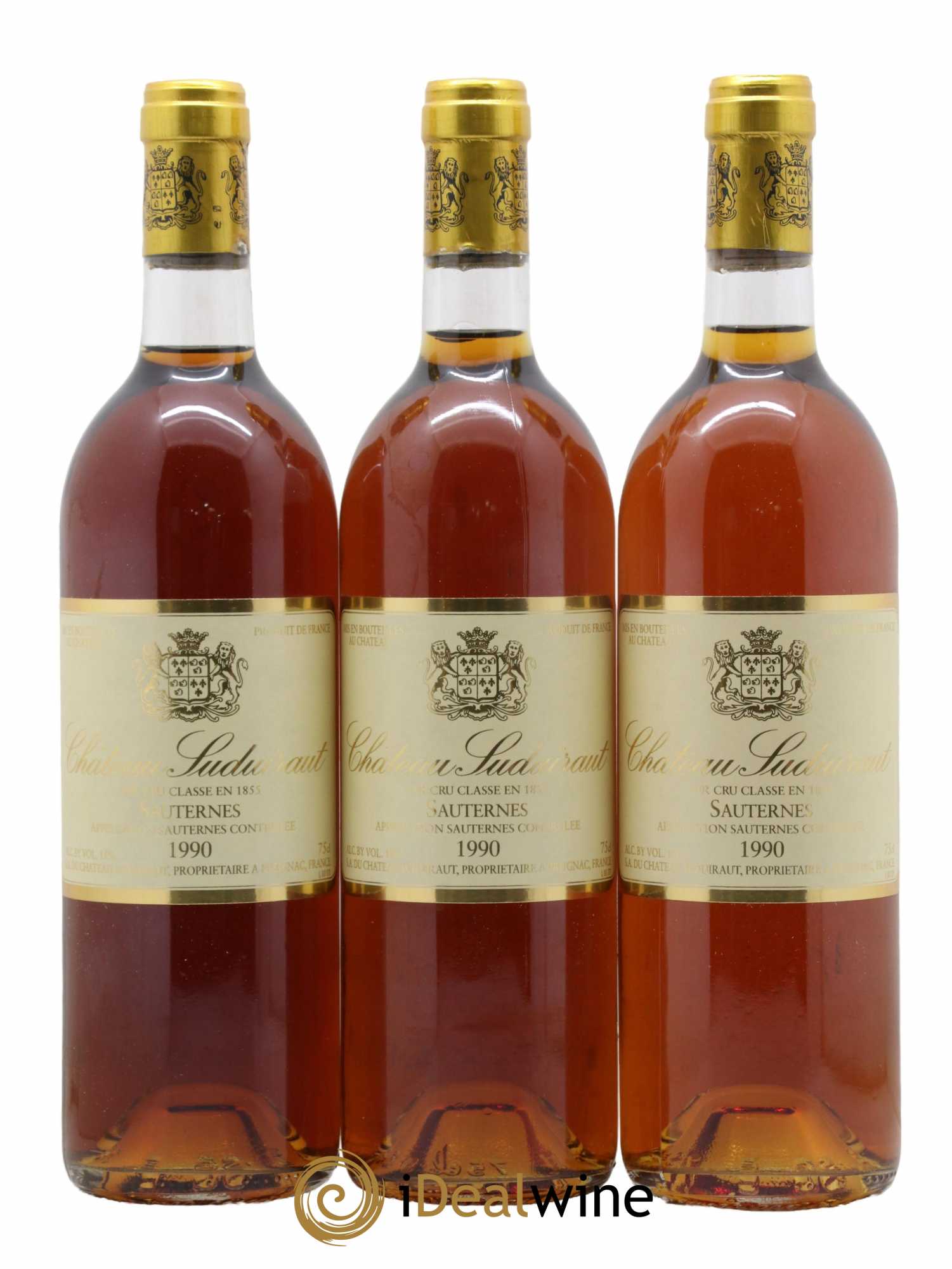 Château Suduiraut 1er Grand Cru Classé 1990 - Lotto di 3 bottiglie - 0