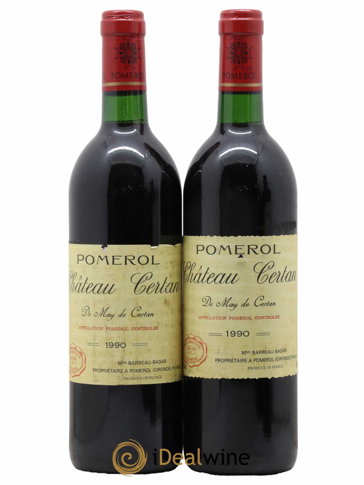 Château Certan de May 1990 - Lot de 2 bouteilles - 0