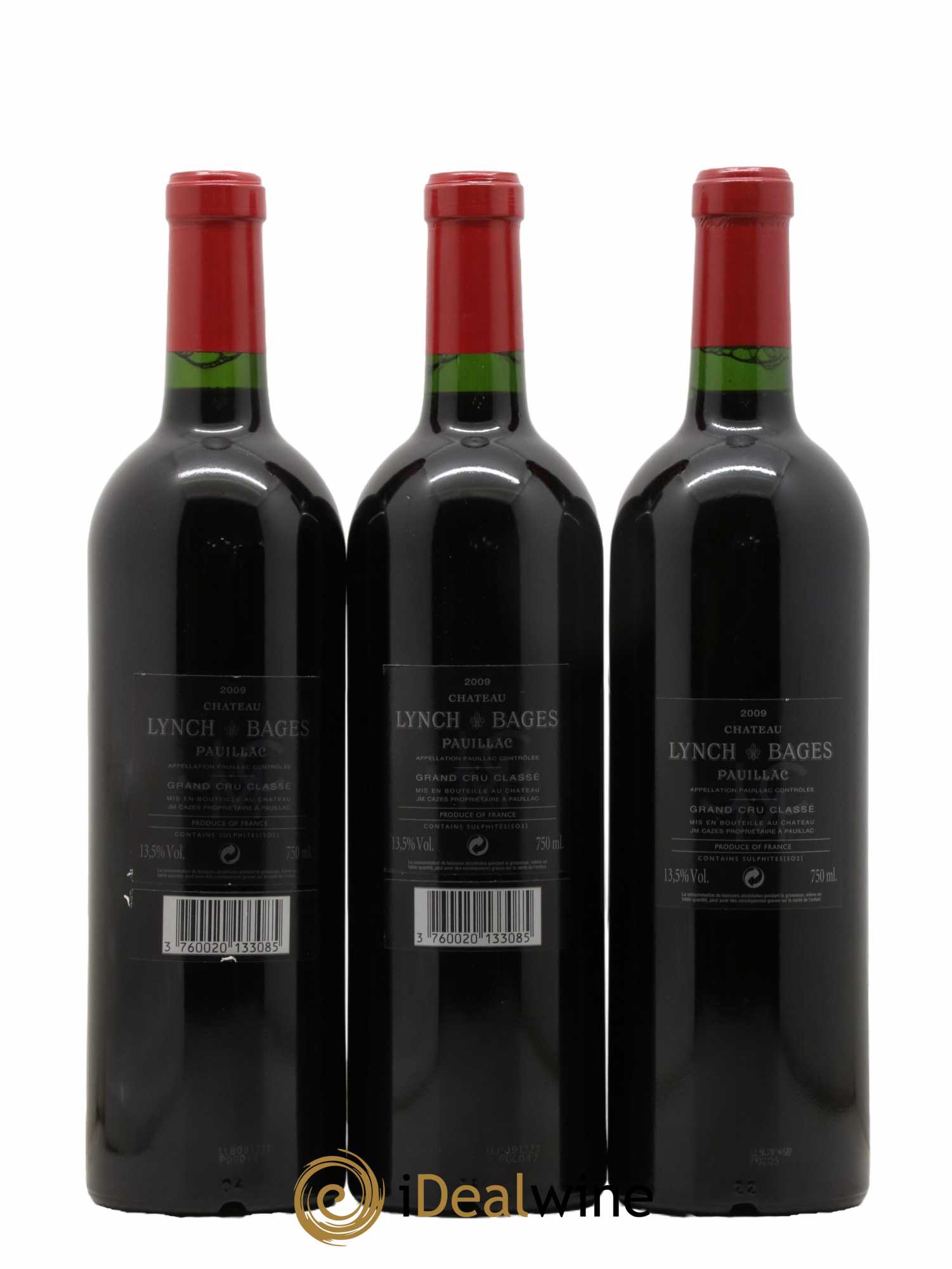 Château Lynch Bages 5ème Grand Cru Classé 2009 - Lot de 3 bouteilles - 1