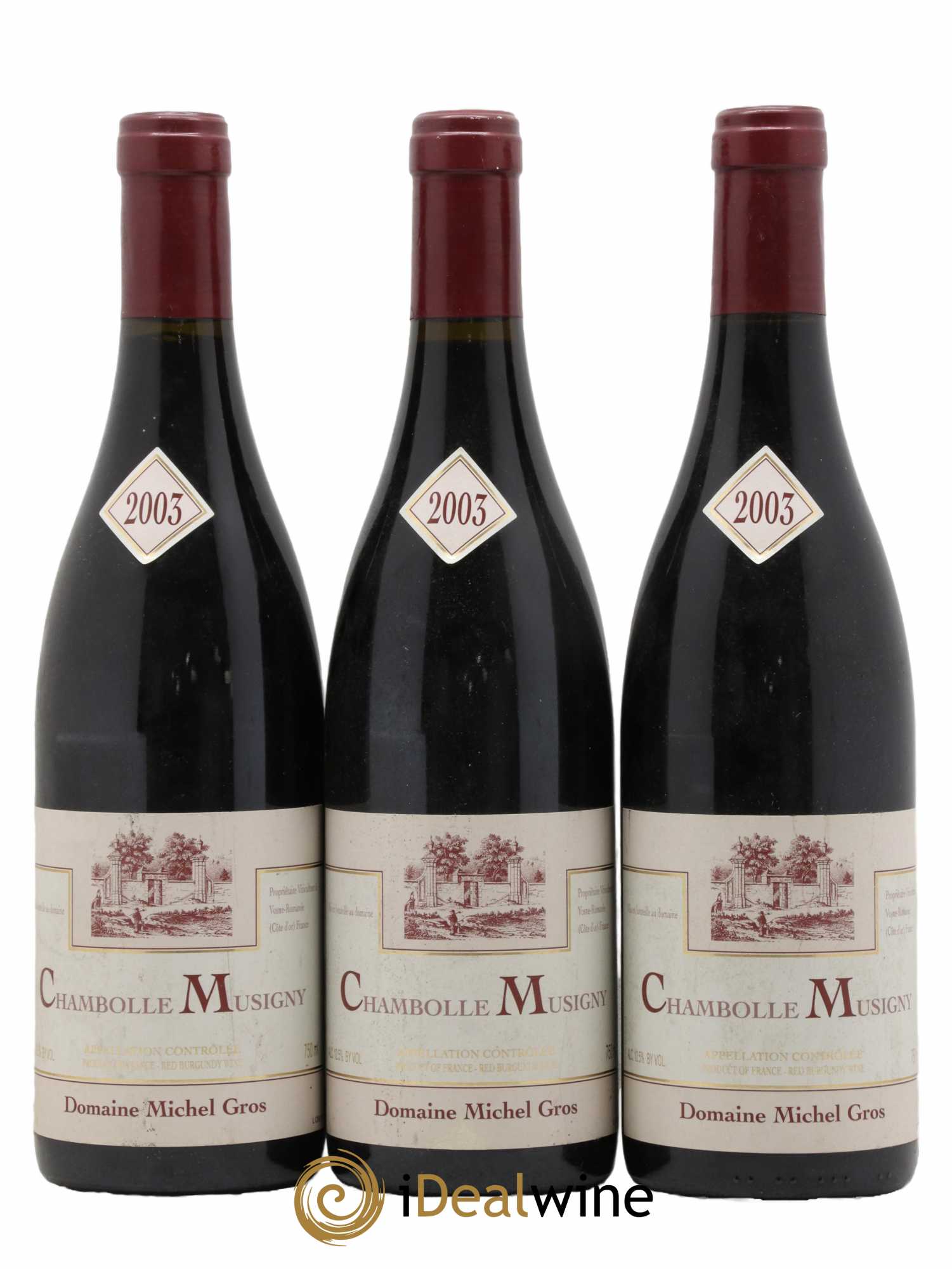 Chambolle-Musigny Michel Gros 2003 - Lot de 3 bouteilles - 0