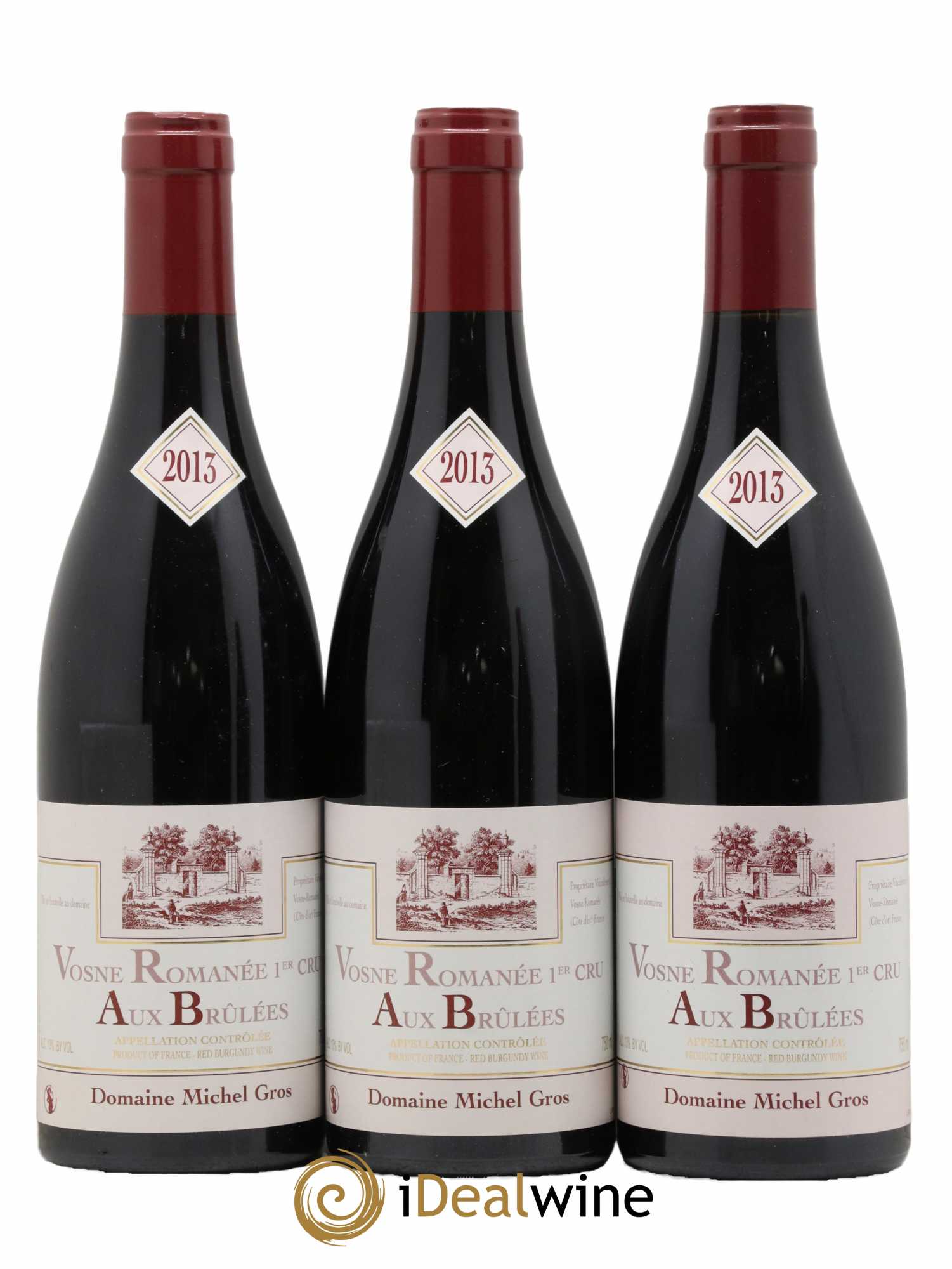 Vosne-Romanée 1er Cru Aux Brûlées Michel Gros 2013 - Lot de 3 bouteilles - 0