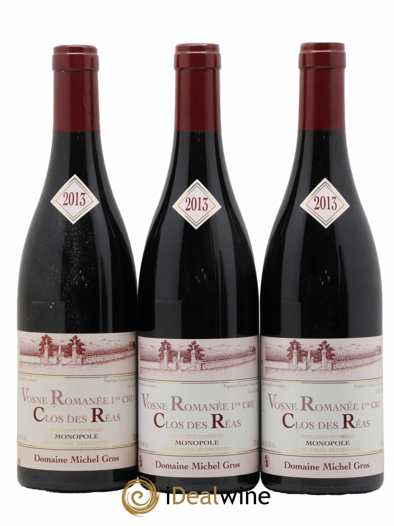 Vosne-Romanée 1er Cru Clos des Réas Michel Gros 2013 - Lot de 3 bouteilles - 0