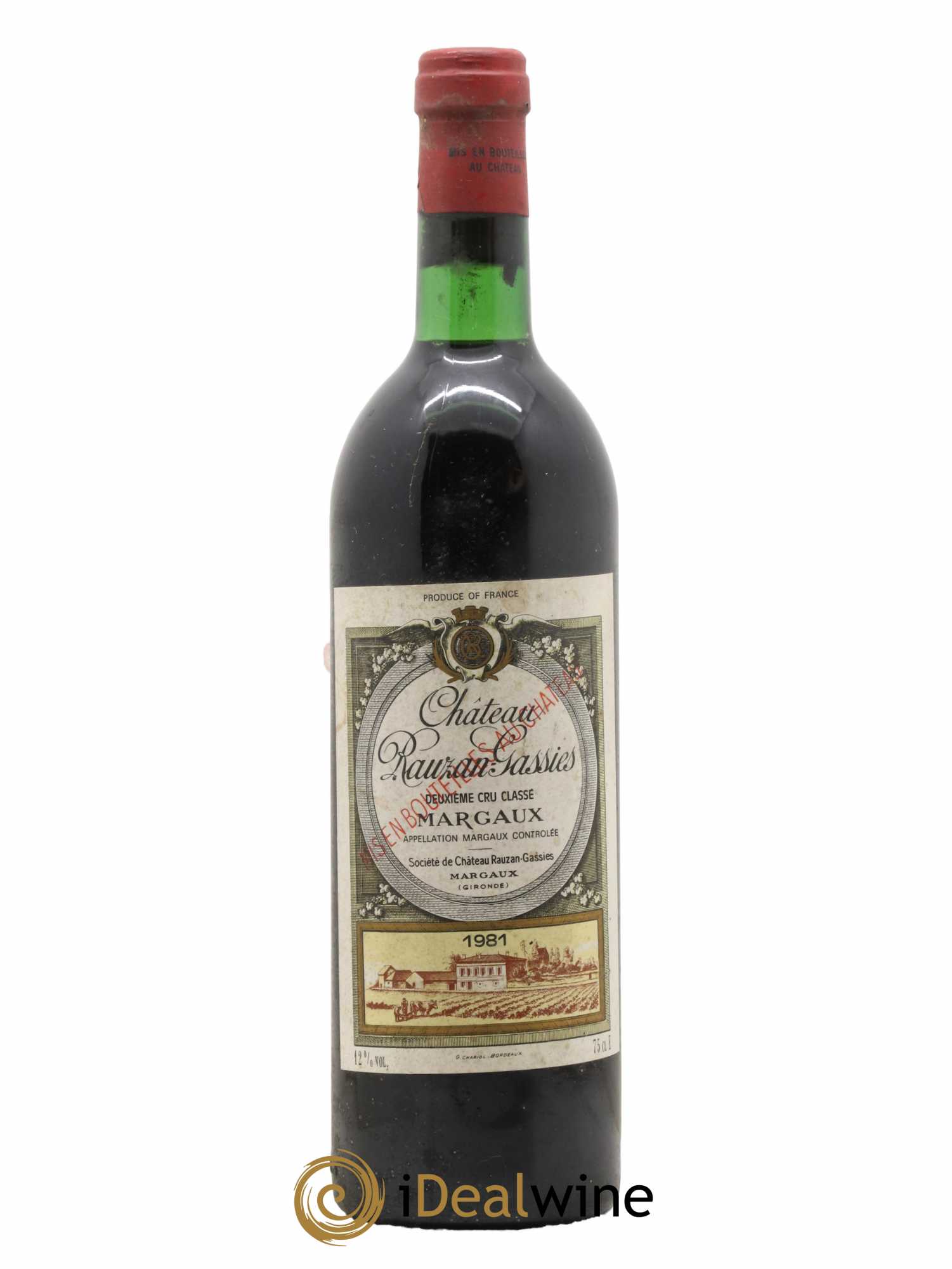 Château Rauzan-Gassies 2ème Grand Cru Classé 1981 - Lot de 1 bouteille - 0