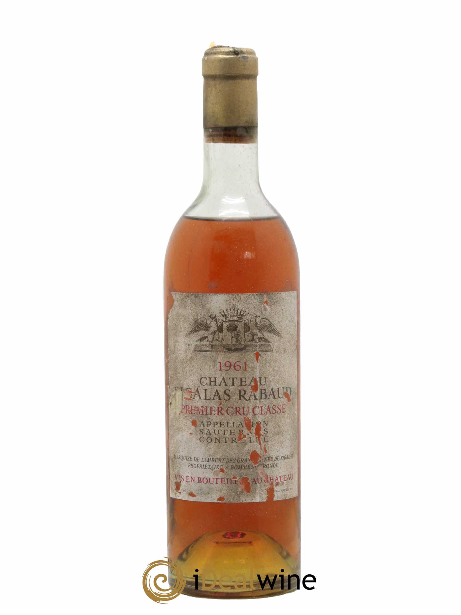 Château Sigalas Rabaud 1er Grand Cru Classé 1961 - Lotto di 1 bottiglia - 0