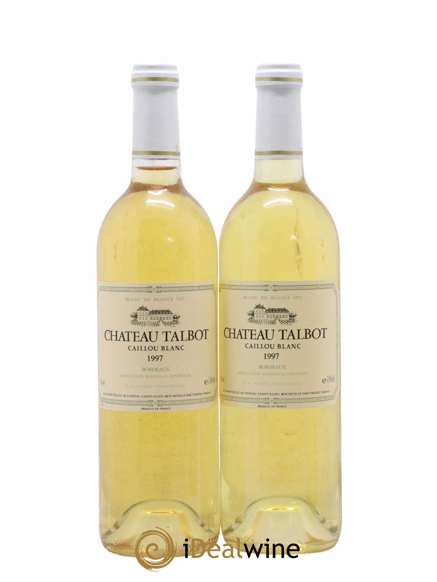 Château Talbot Caillou Blanc 1997 - Lot de 2 bouteilles - 0