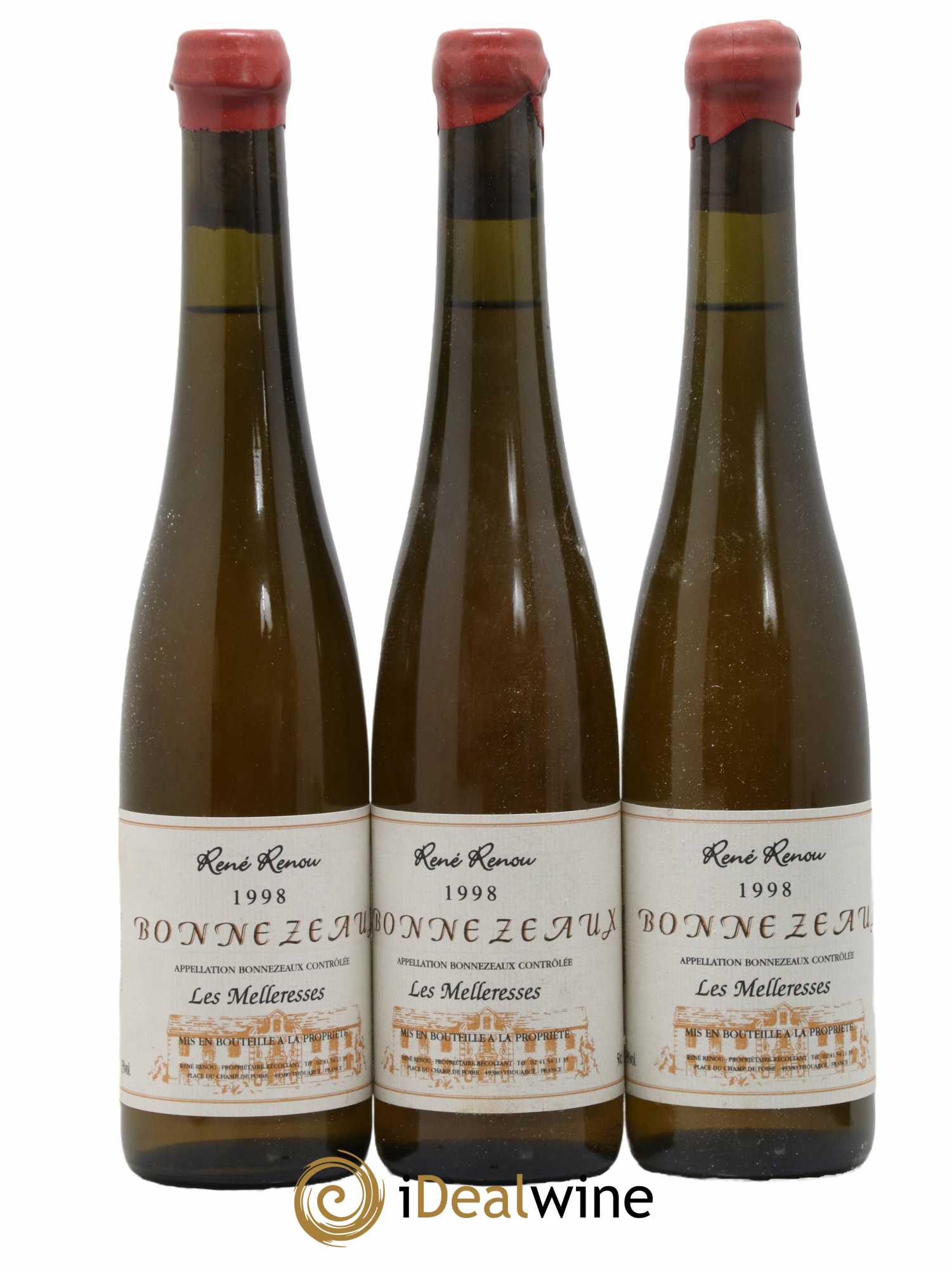 Bonnezeaux Les Melleresses René Renou 50 Cl 1998 - Lotto di 3 bottiglie - 0