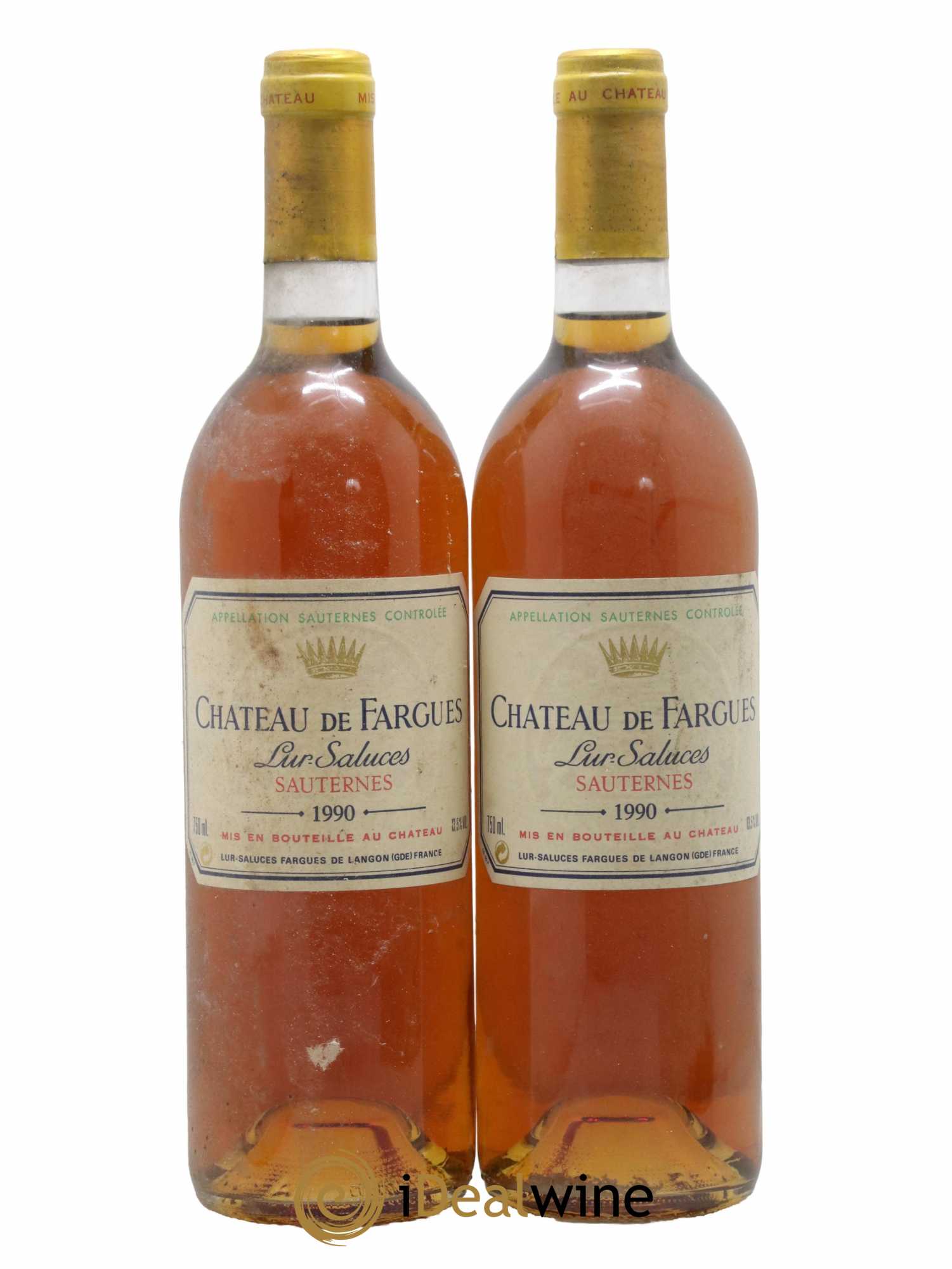 Château de Fargues 1990 - Lotto di 2 bottiglie - 0