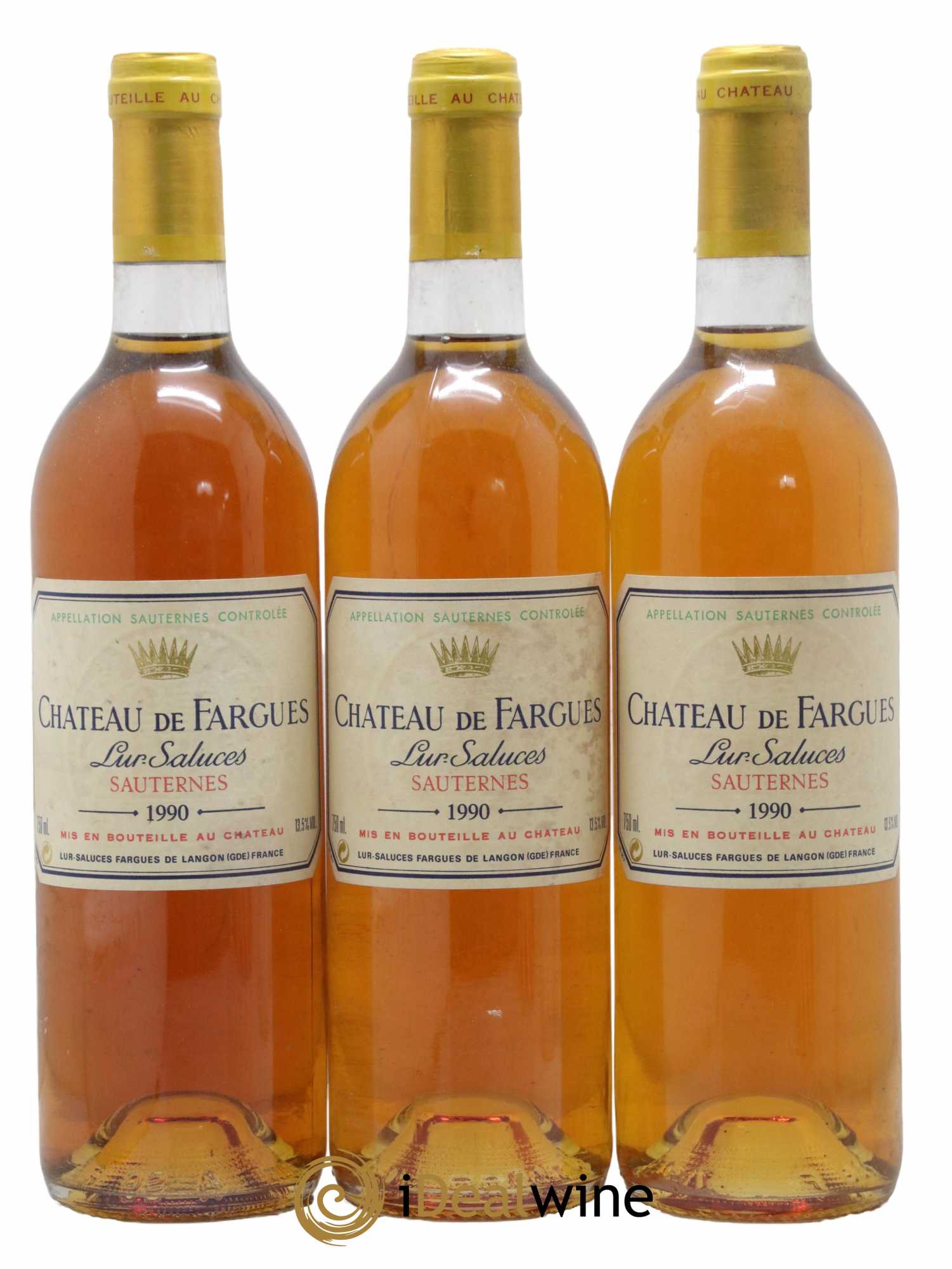 Château de Fargues 1990 - Lotto di 3 bottiglie - 0