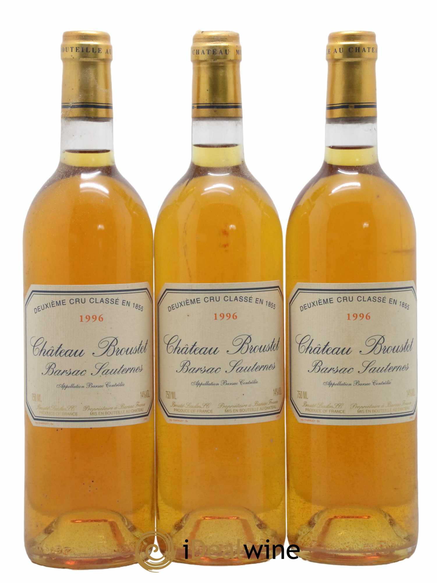 Château Broustet 2ème Grand Cru Classé 1996 - Lotto di 3 bottiglie - 0