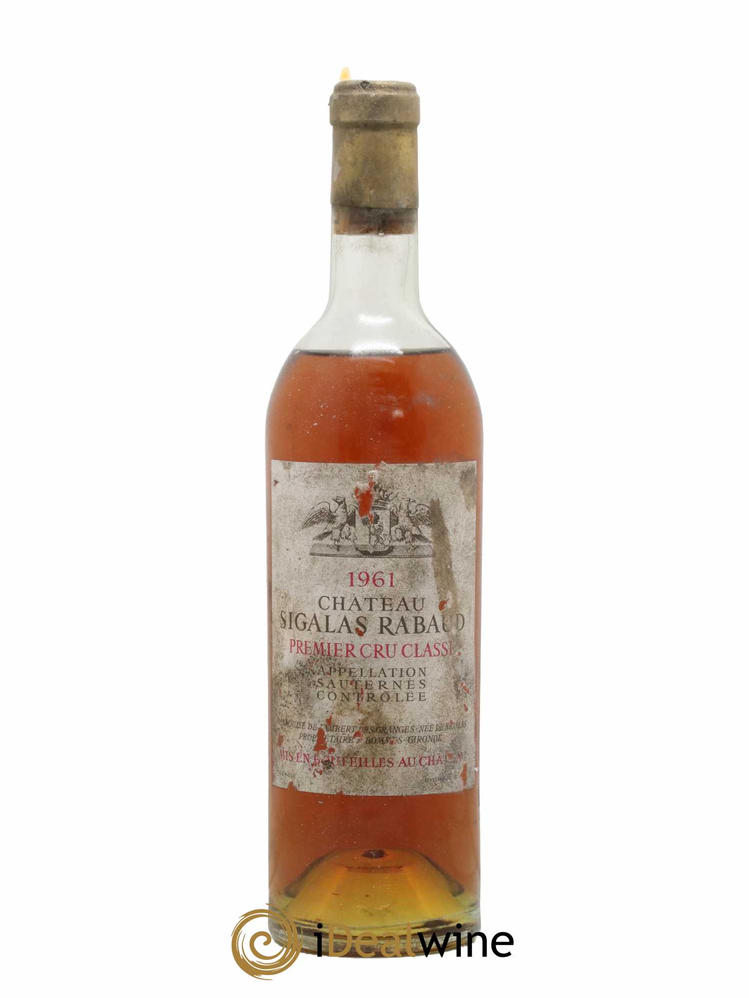 Château Sigalas Rabaud 1er Grand Cru Classé 1961 - Lot de 1 bouteille - 0