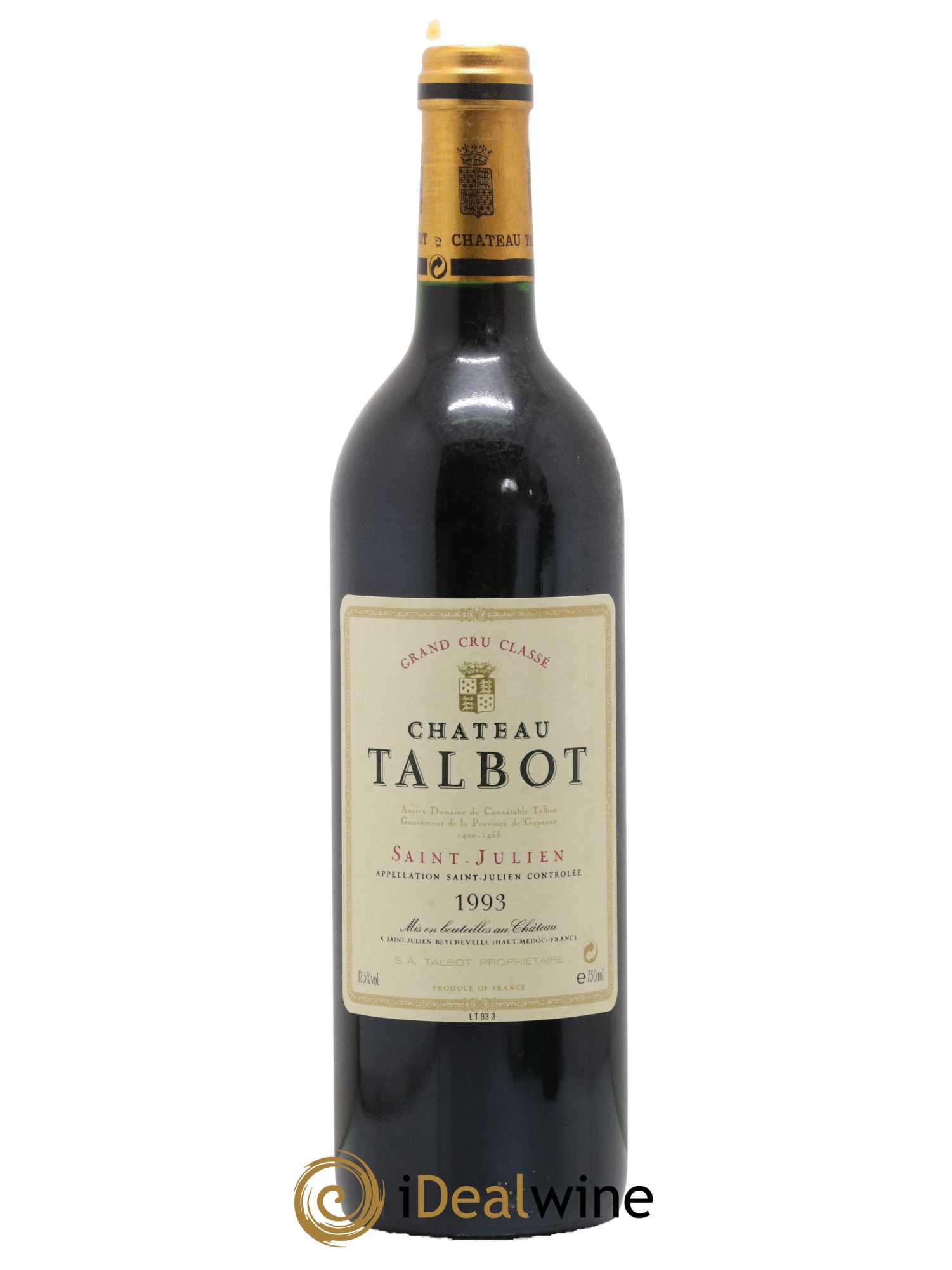 Château Talbot 4ème Grand Cru Classé 1993 - Lot de 1 bouteille - 0