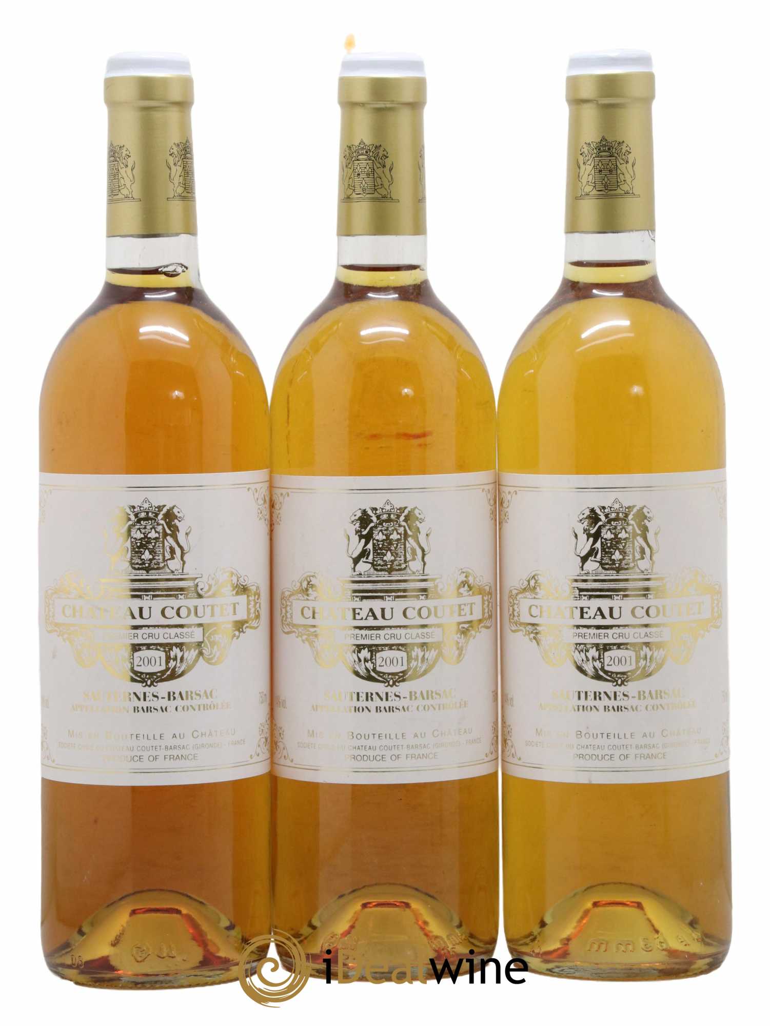 Château Coutet 1er Grand Cru Classé 2001 - Lot de 3 bouteilles - 0
