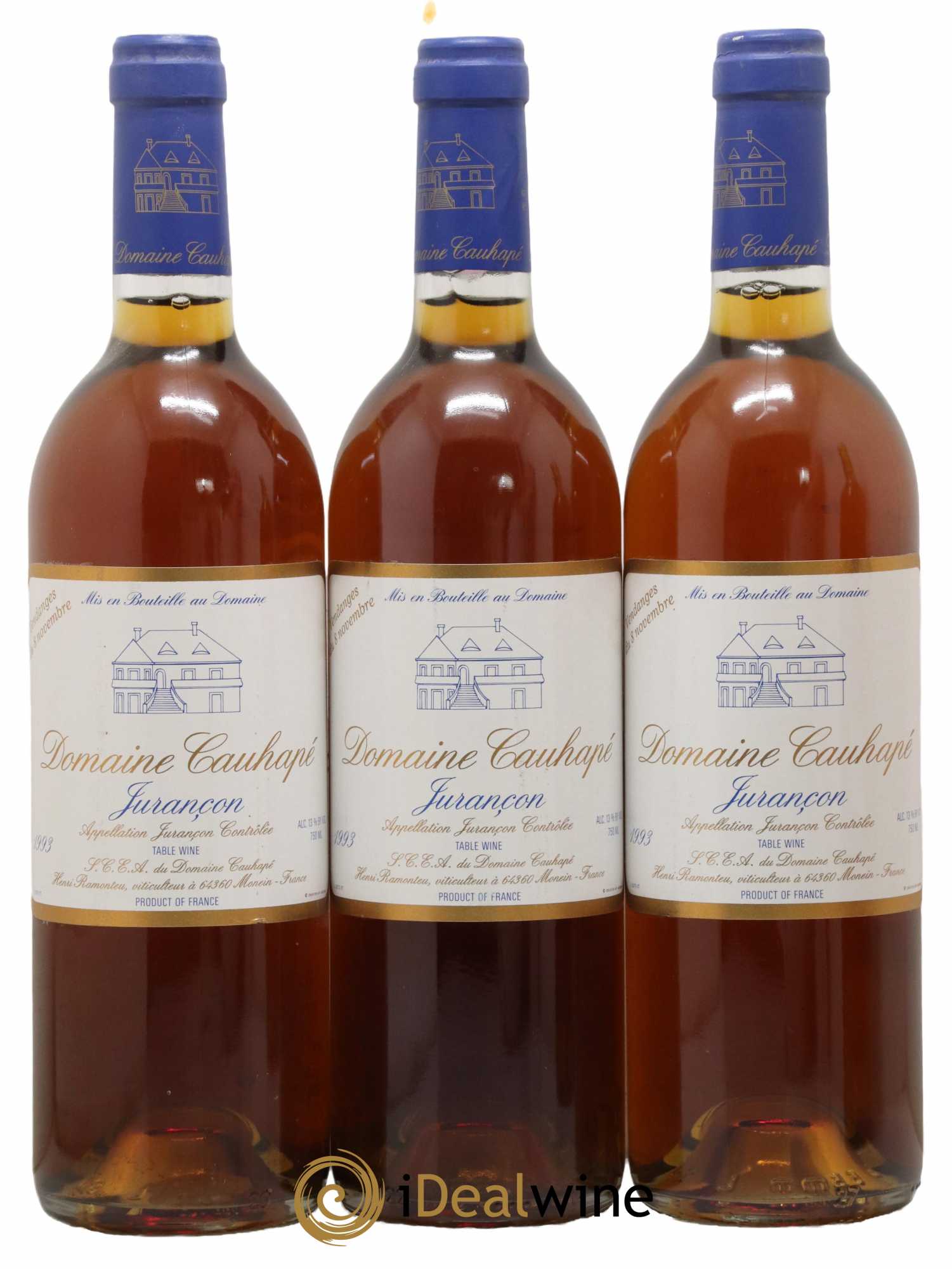 Jurançon Vendanges du 8 Novembre Domaine Cauhapée 1993 - Lotto di 3 bottiglie - 0