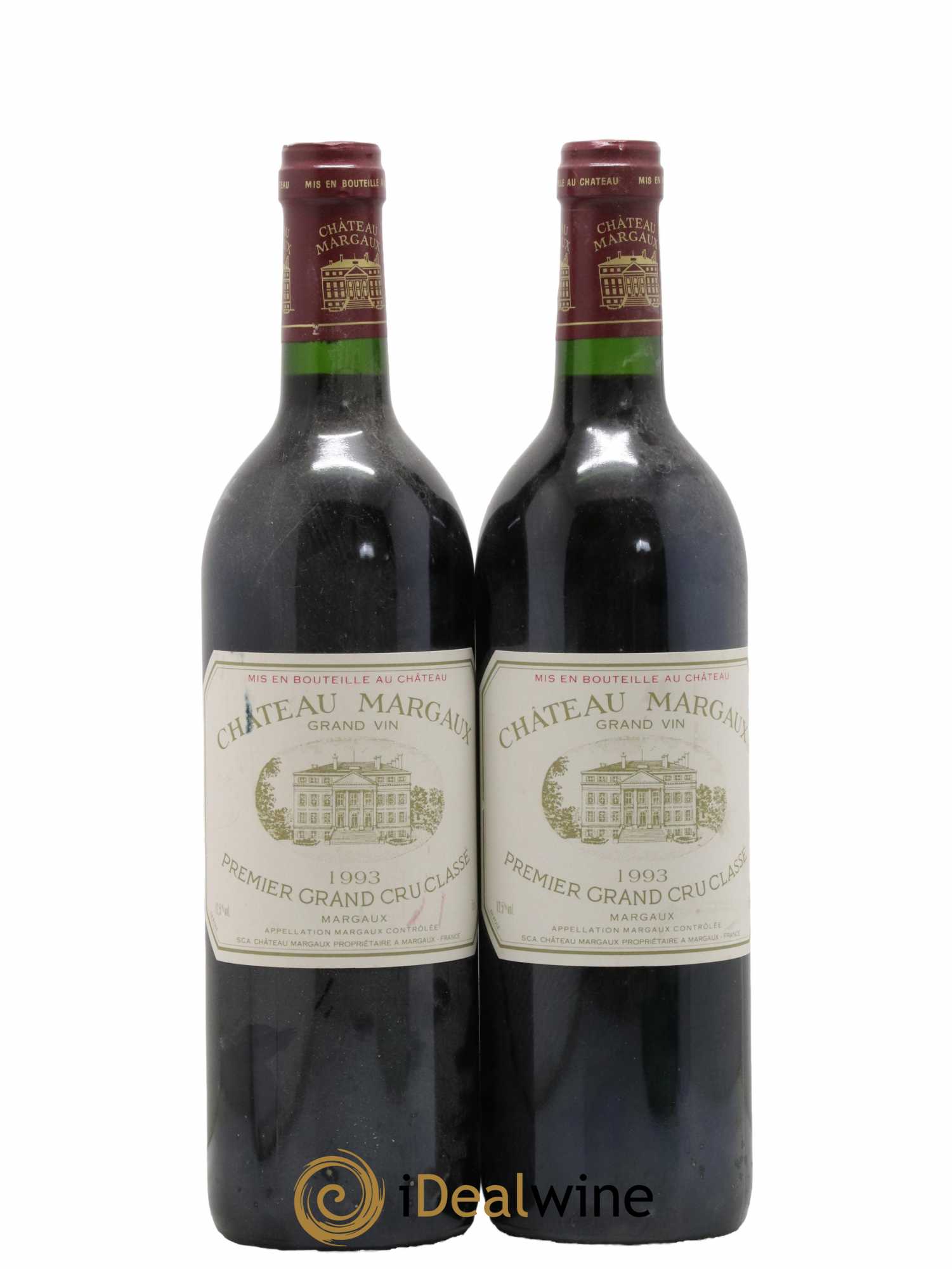 Château Margaux 1er Grand Cru Classé 1993 - Lot de 2 bouteilles - 0