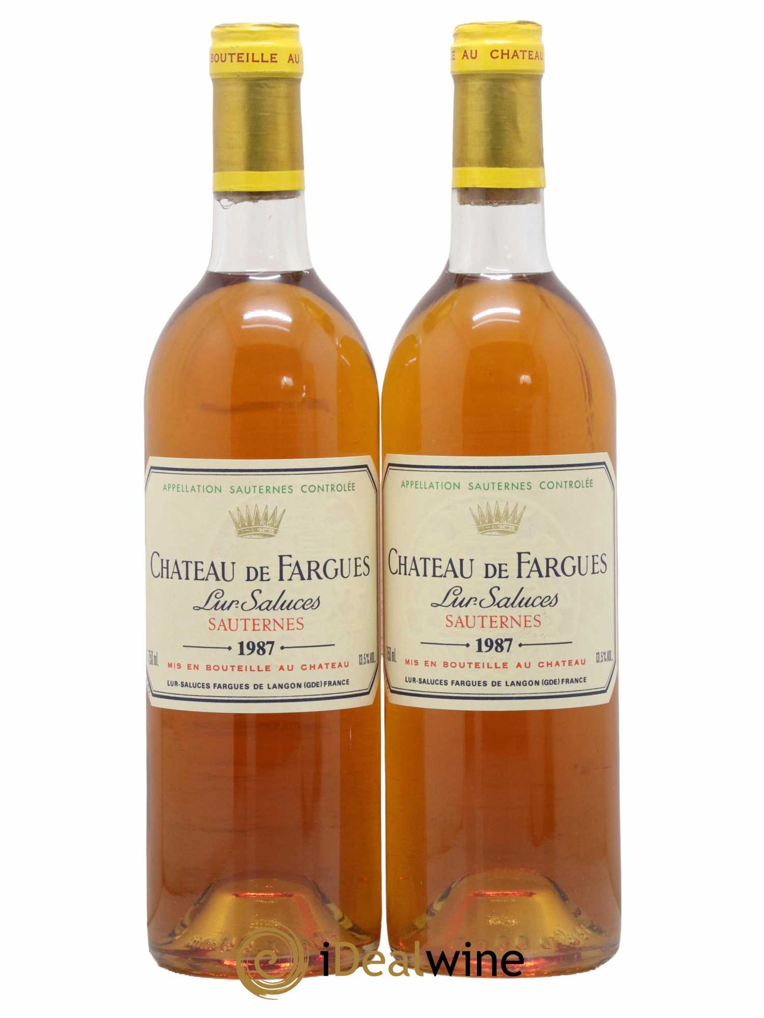 Château de Fargues 1987 - Lotto di 2 bottiglie - 0