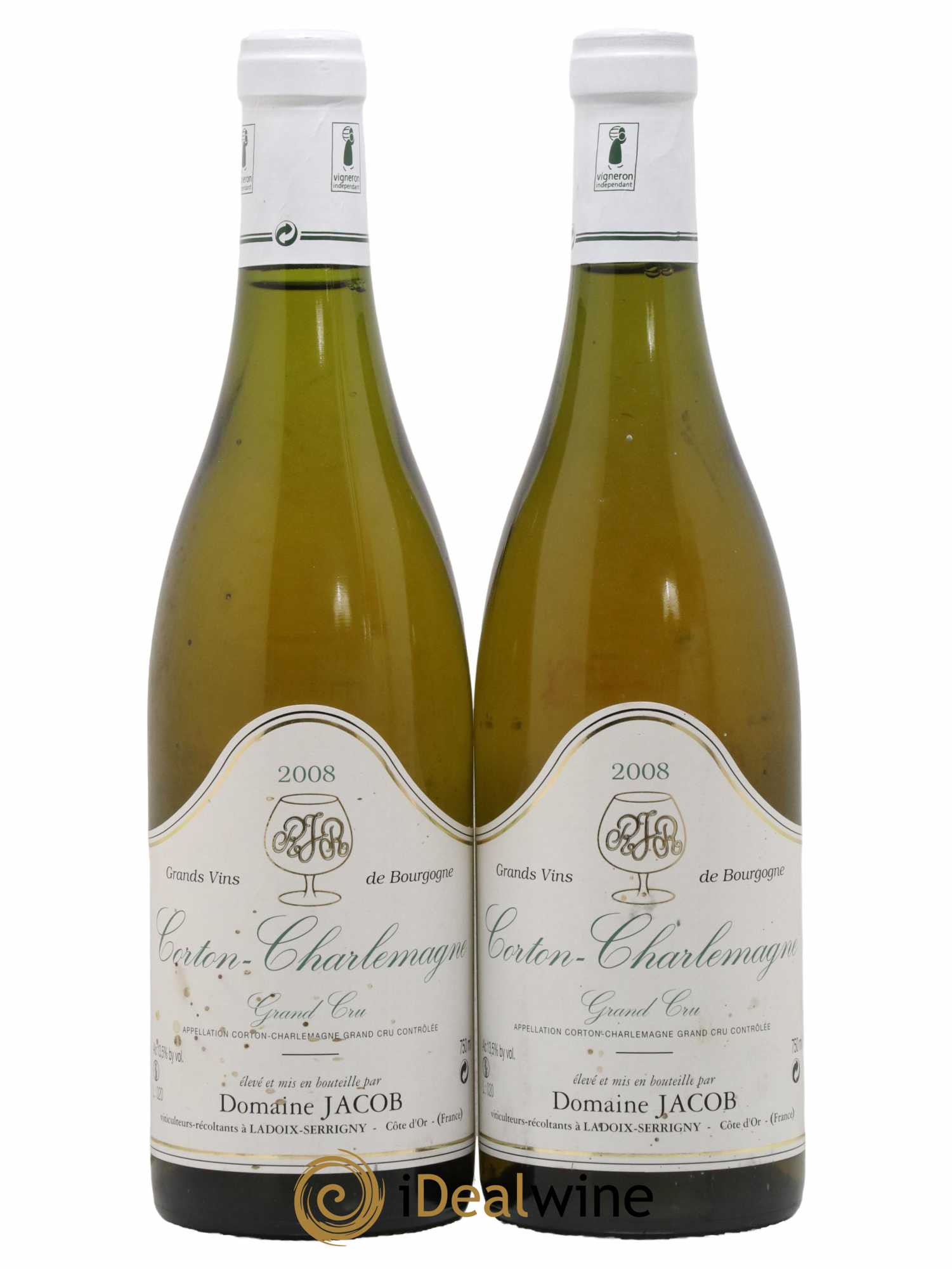 Corton-Charlemagne Grand Cru Jacob (Domaine) 2008 - Lot de 2 bouteilles - 0