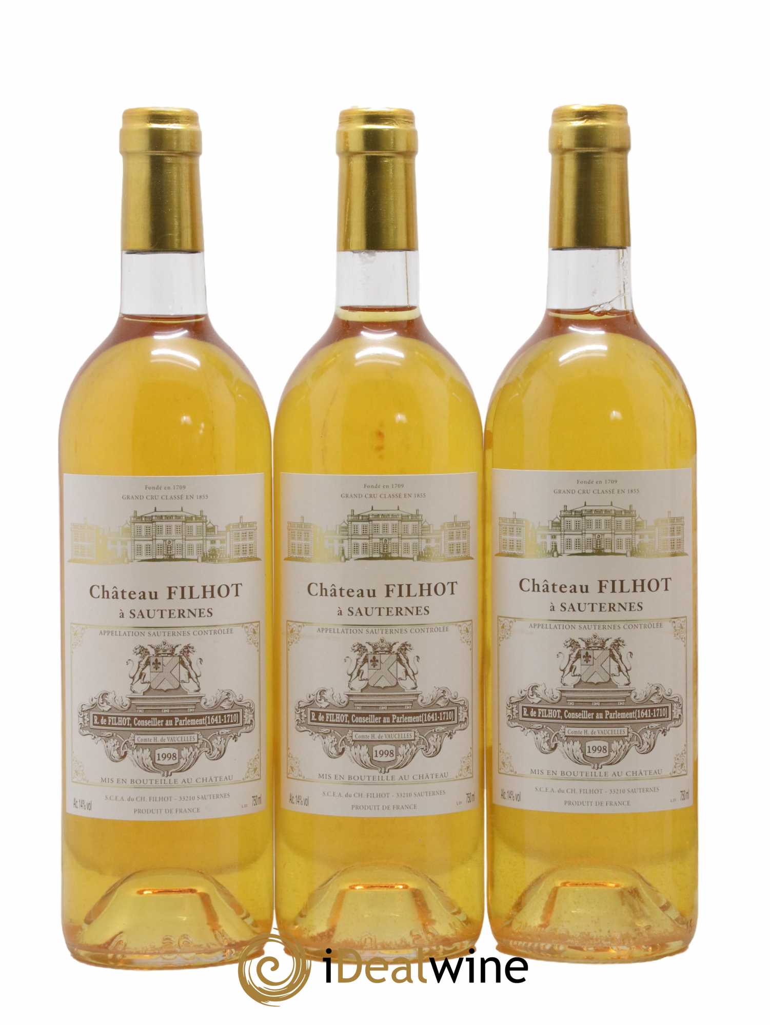 Château Filhot 2ème Grand Cru Classé 1998 - Lot de 6 bouteilles - 2
