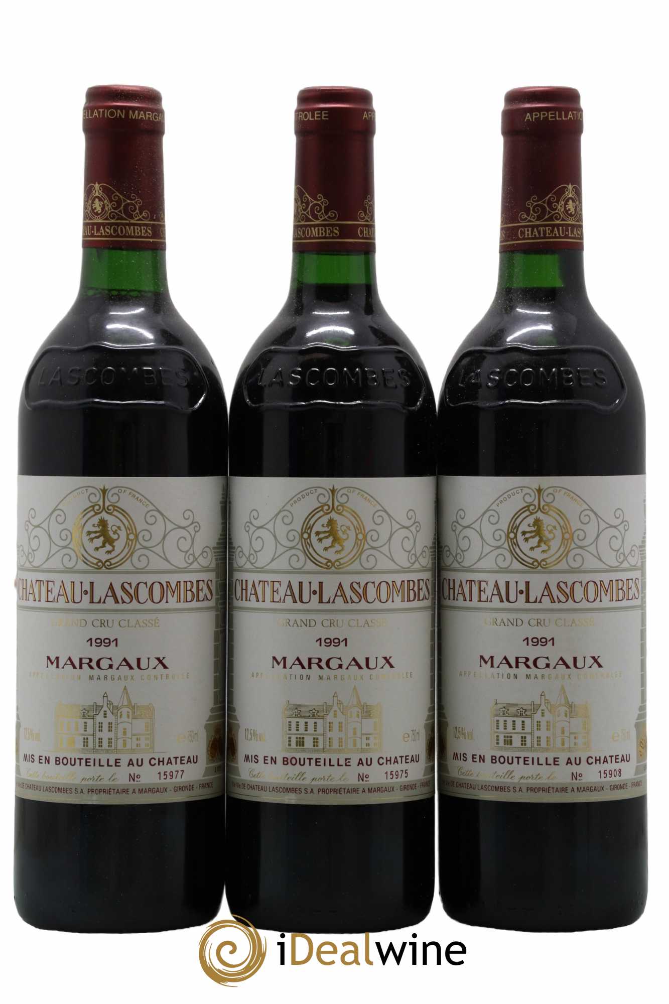 Château Lascombes 2ème Grand Cru Classé 1991 - Lot de 3 bouteilles - 0