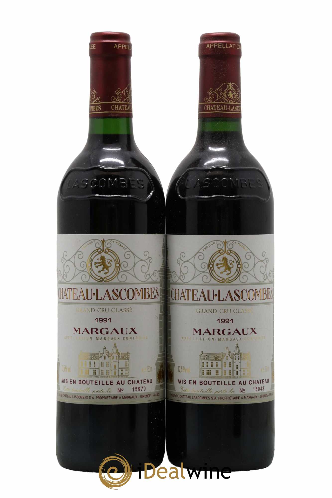 Château Lascombes 2ème Grand Cru Classé 1991 - Lot de 2 bouteilles - 0