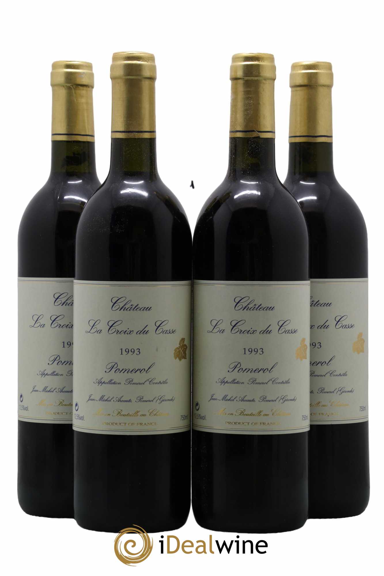 Château la Croix du Casse 1993 - Lot de 4 bouteilles - 0