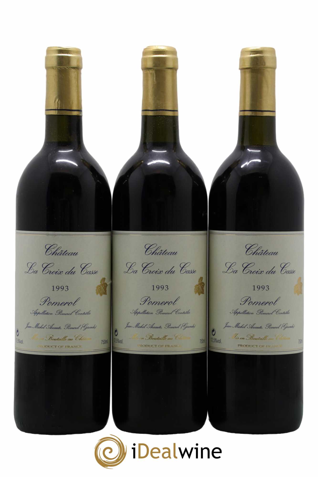 Château la Croix du Casse 1993 - Lot de 3 bouteilles - 0