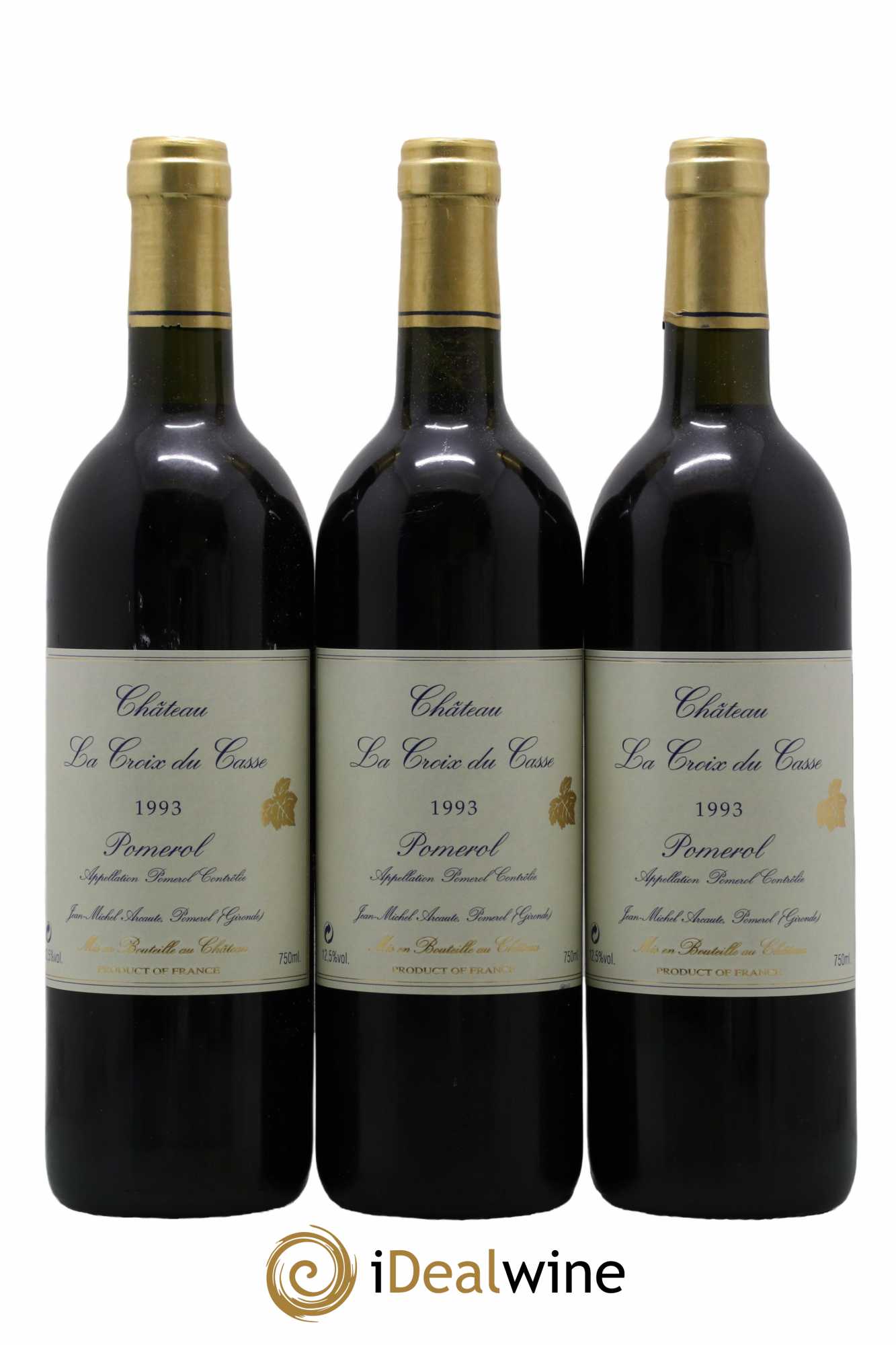 Château la Croix du Casse 1993 - Lot de 3 bouteilles - 0