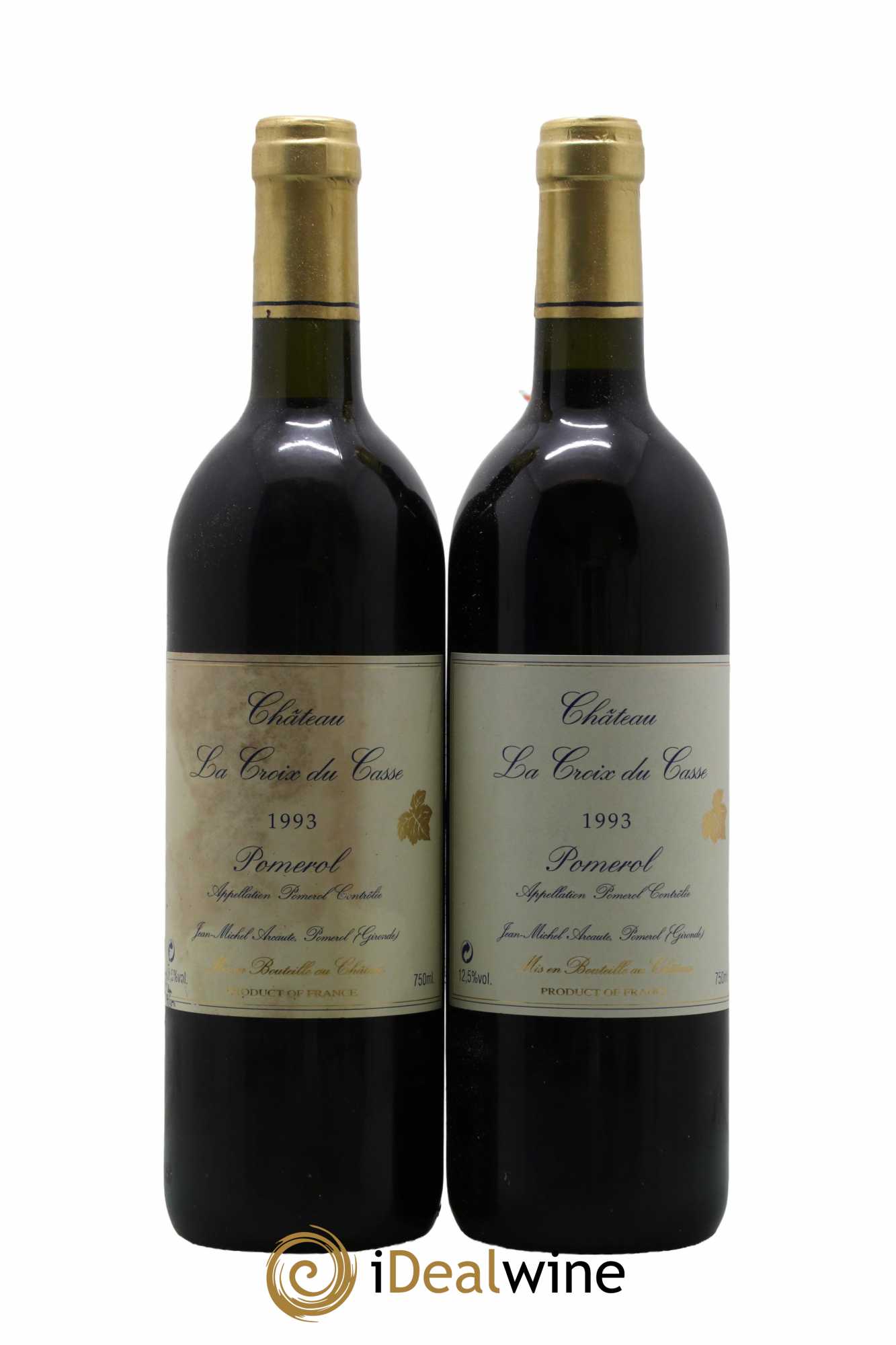 Château la Croix du Casse 1993 - Lot de 2 bouteilles - 0