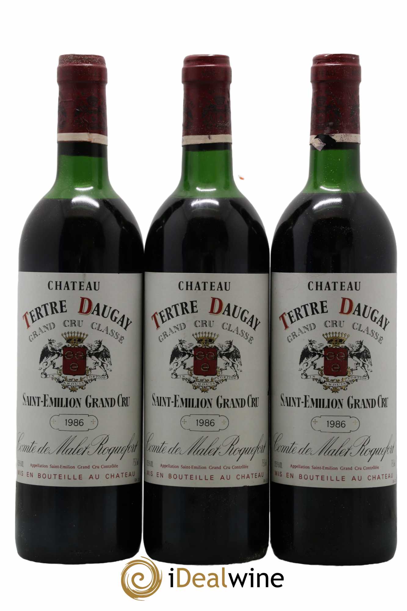 Château Tertre Daugay Grand Cru Classé 1988 - Lot de 3 bouteilles - 0
