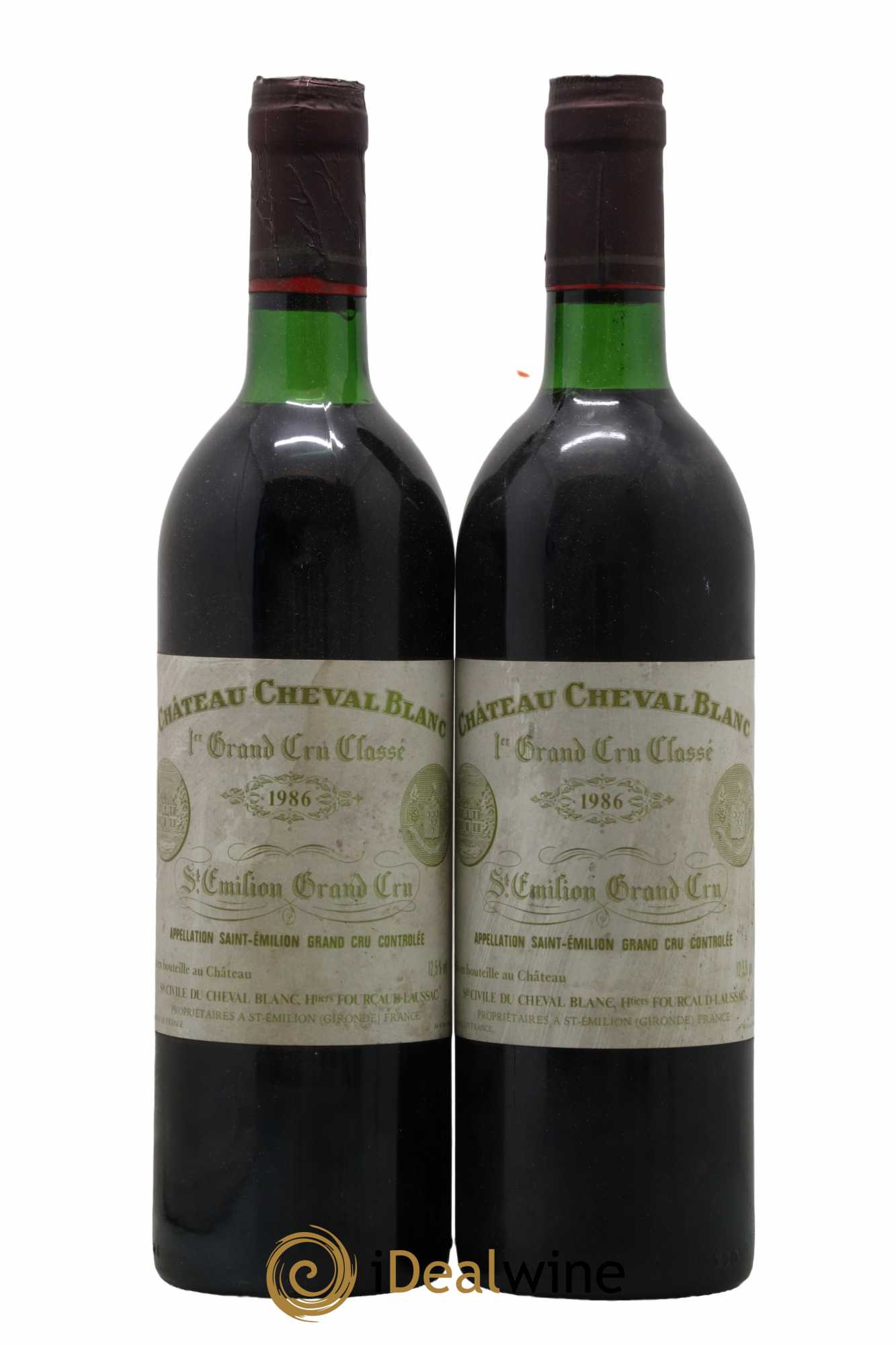 Château Cheval Blanc 1er Grand Cru Classé A 1986 - Lot de 2 bouteilles - 0