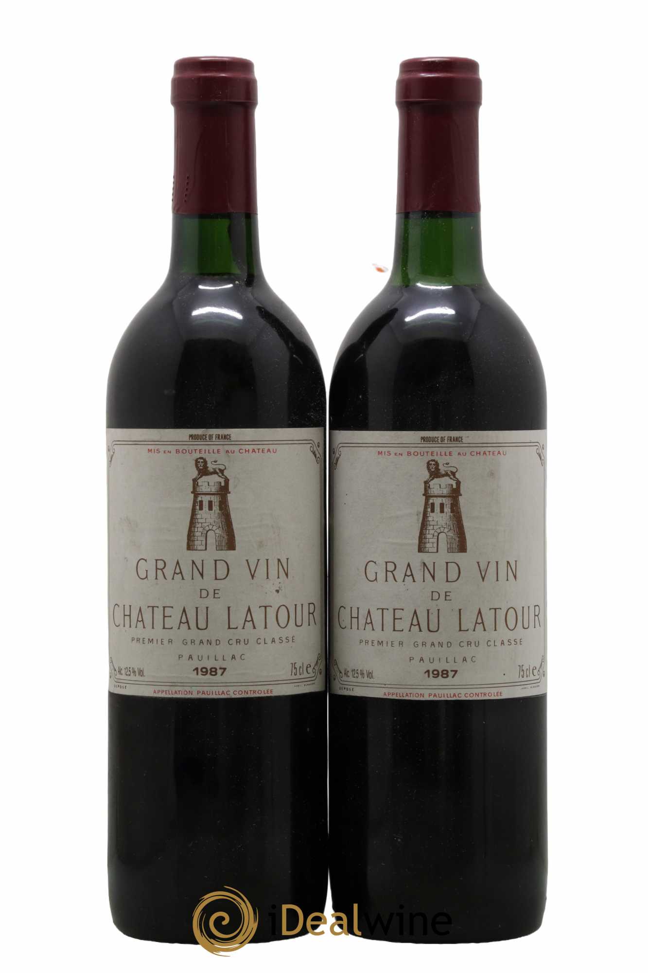 Château Latour 1er Grand Cru Classé 1987 - Lot de 2 bouteilles - 0
