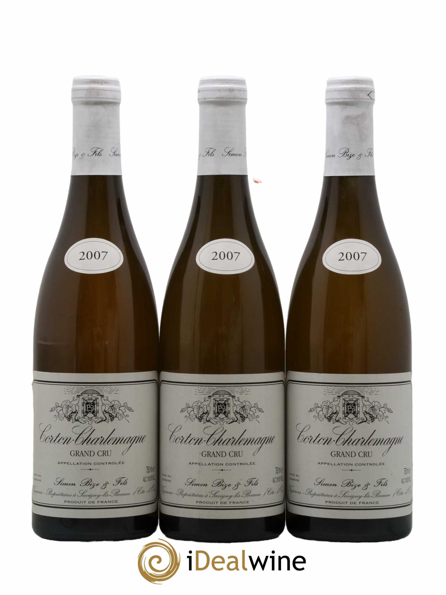 Corton-Charlemagne Grand Cru Simon Bize & Fils 2007 - Posten von 3 Flaschen - 0