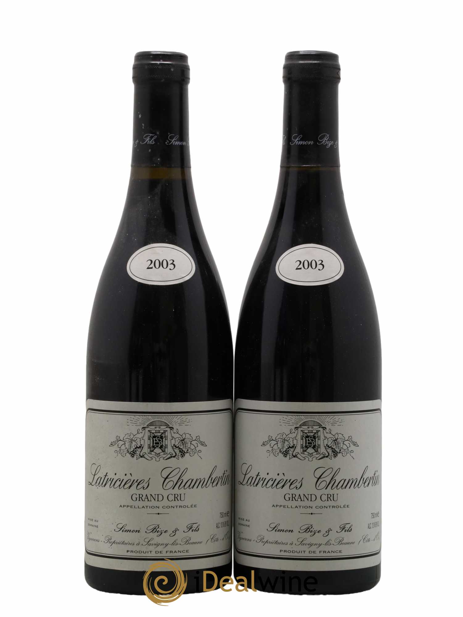Latricières-Chambertin Grand Cru Simon Bize & Fils 2003 - Lot de 2 bouteilles - 0