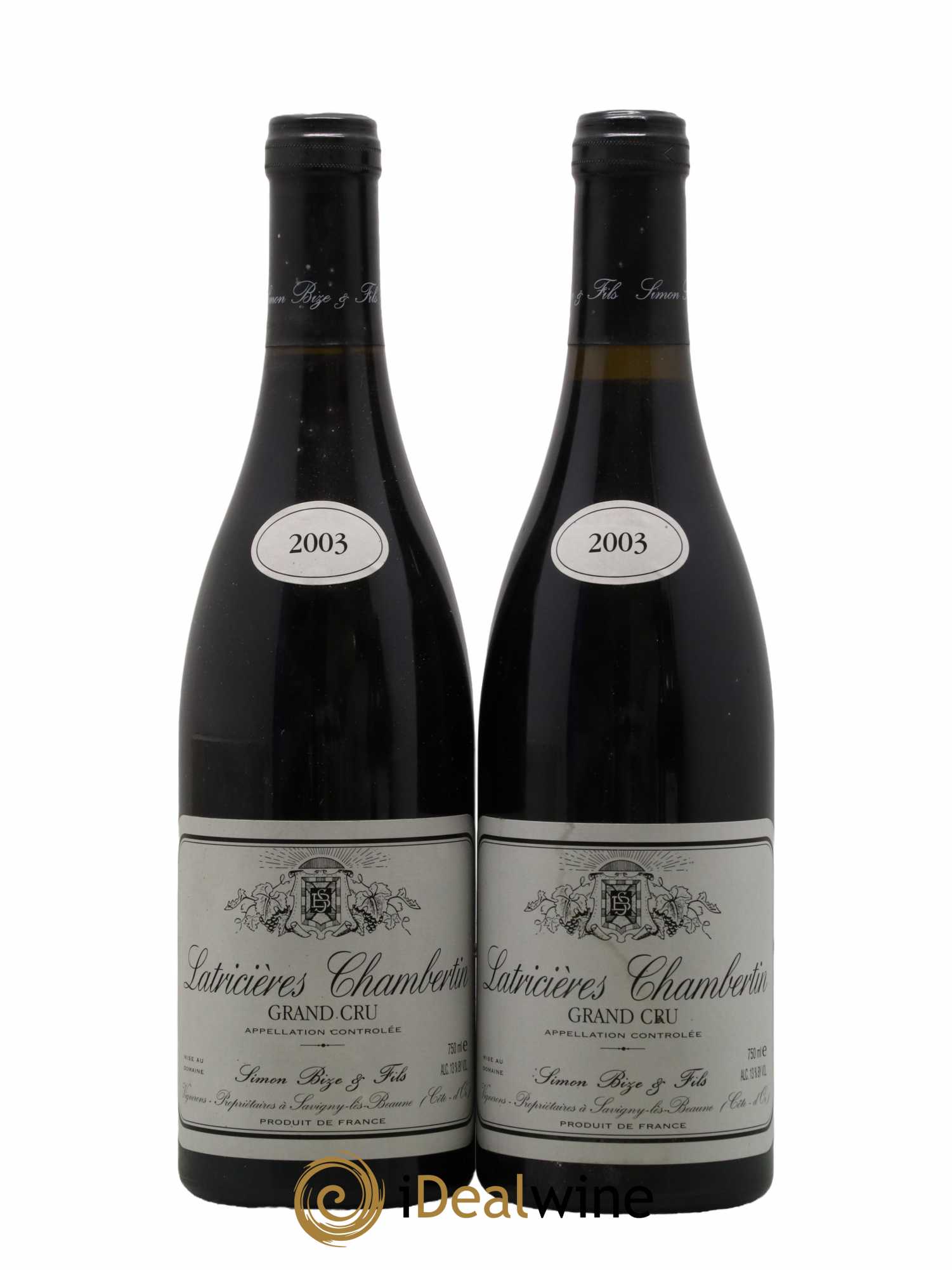 Latricières-Chambertin Grand Cru Simon Bize & Fils 2003 - Lot de 2 bouteilles - 0