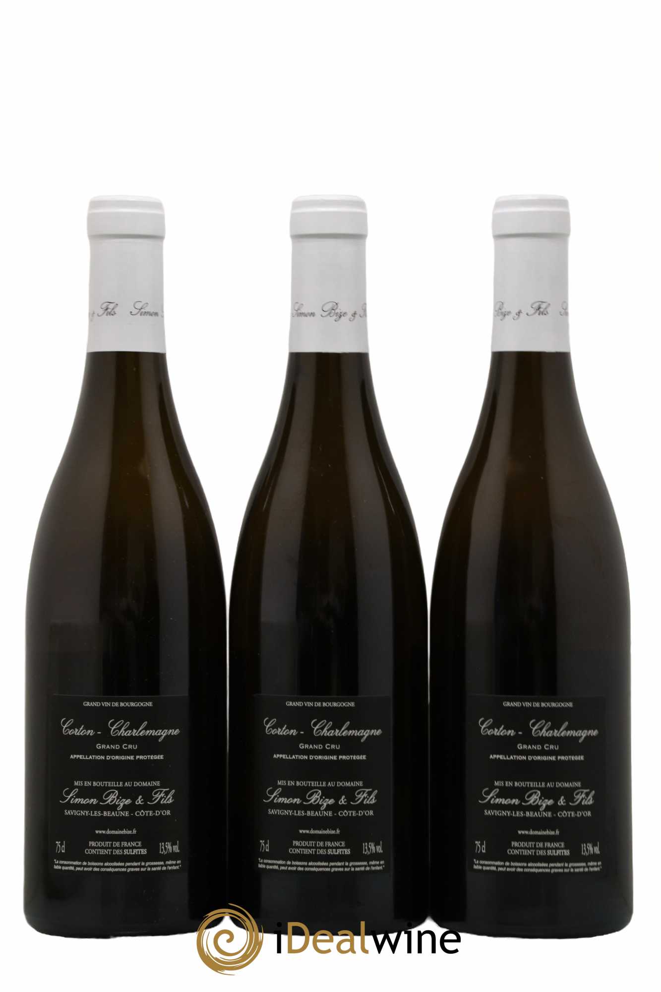 Corton-Charlemagne Grand Cru Simon Bize & Fils 2019 - Lot de 3 bouteilles - 1