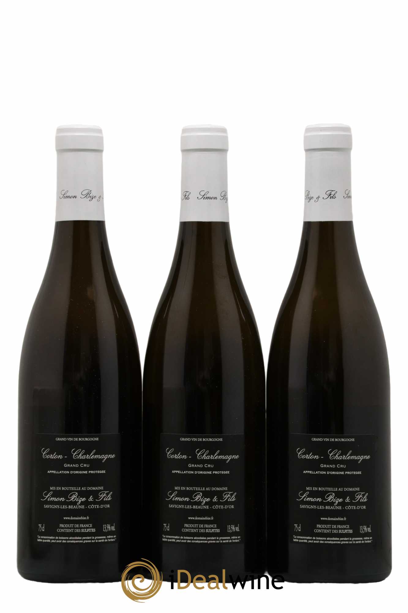 Corton-Charlemagne Grand Cru Simon Bize & Fils 2019 - Lot of 3 bottles - 1