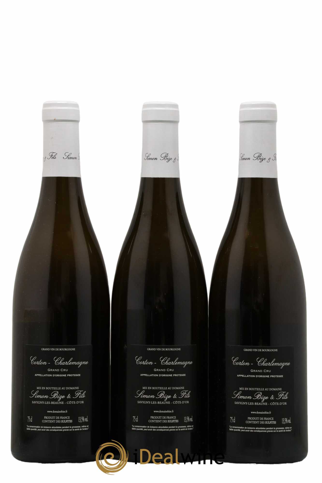 Corton-Charlemagne Grand Cru Simon Bize & Fils 2019 - Lot of 3 bottles - 1
